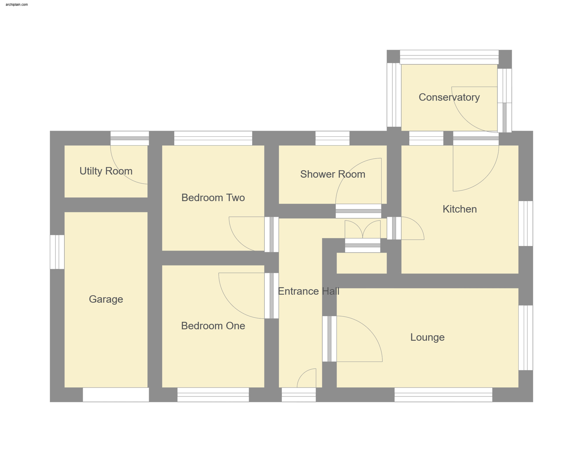 Floorplan of 2 bedroom Detached Bungalow for sale, Hogsthorpe Road, Mumby, Lincolnshire, LN13