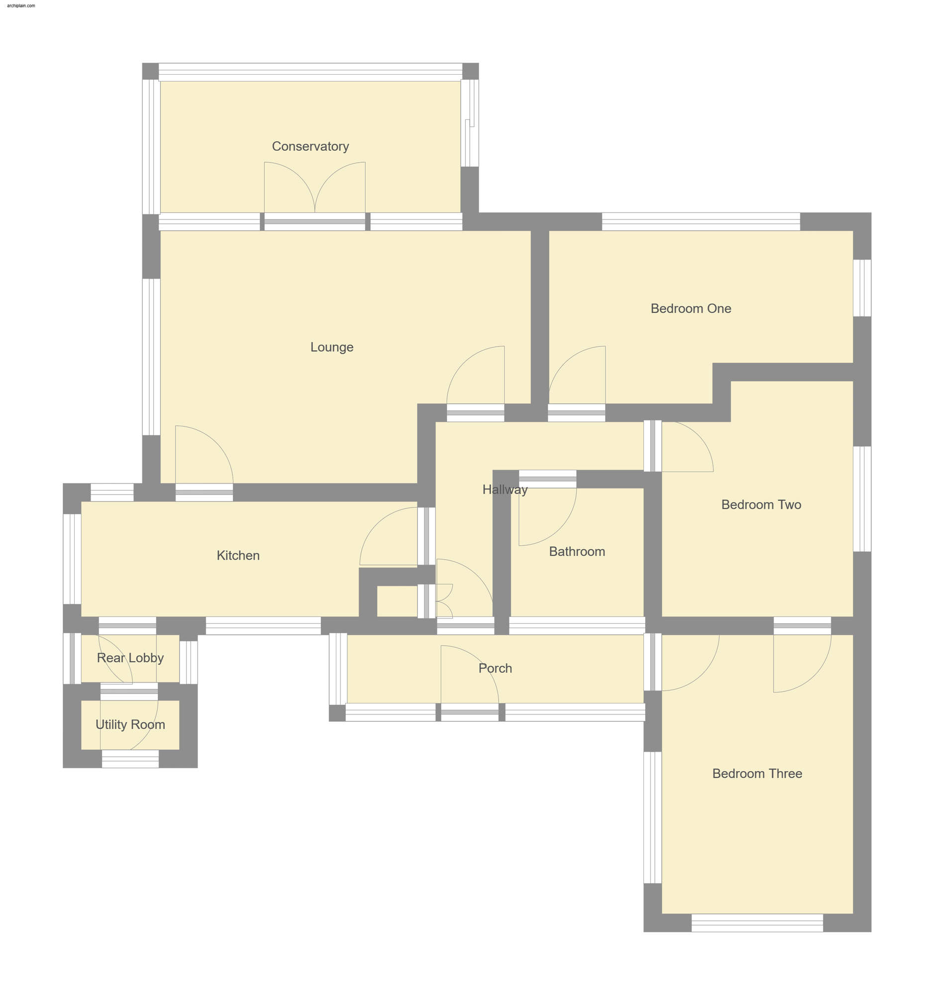 Floorplan of 3 bedroom Detached Bungalow for sale, Hillside Avenue, Sutton-on-Sea, Lincolnshire, LN12