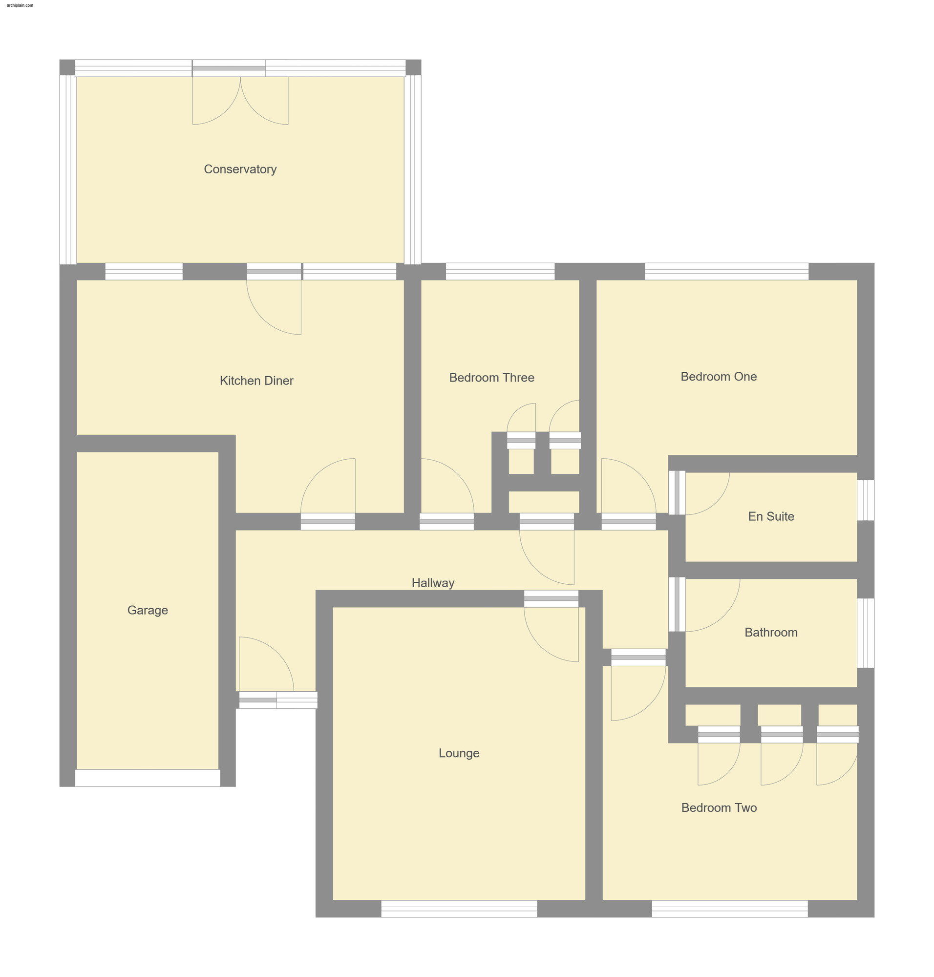 Floorplan of 3 bedroom Detached Bungalow for sale, Walkington Way, Sandilands, Lincolnshire, LN12