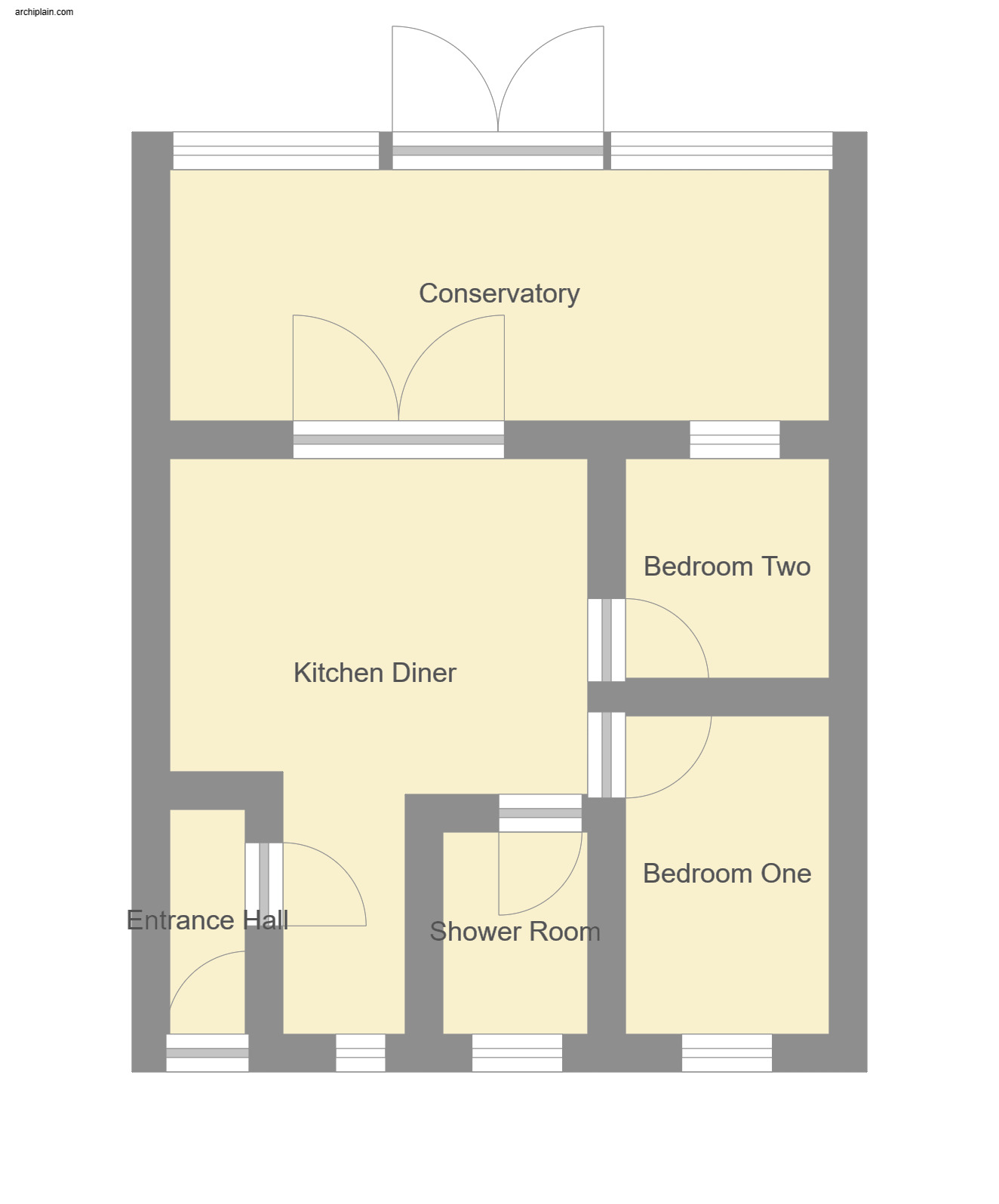 Floorplan of 2 bedroom Semi Detached Bungalow for sale, Bohemia Way, Sutton-on-Sea, Lincolnshire, LN12