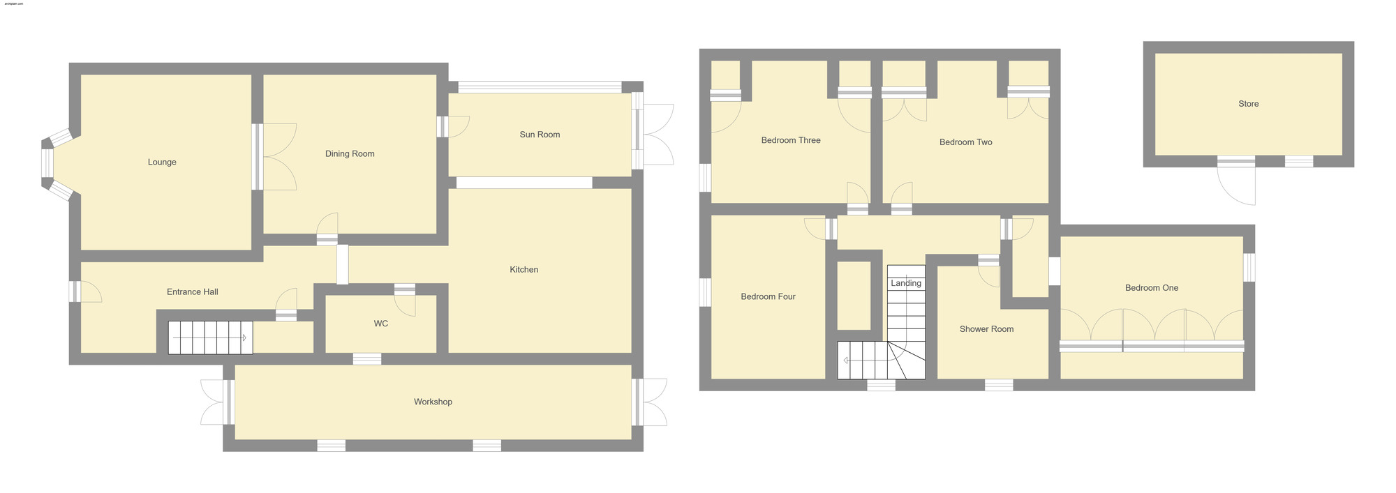 Floorplan of 4 bedroom Semi Detached House for sale, Halton Road, Spilsby, Lincolnshire, PE23