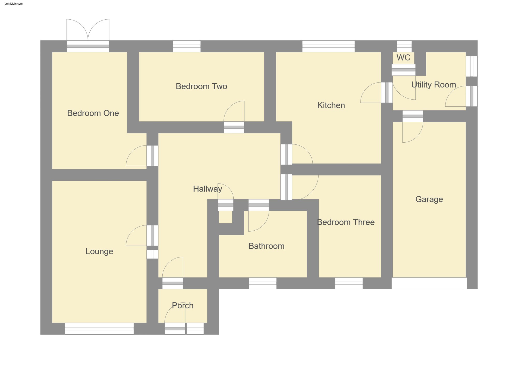 Floorplan of 3 bedroom Detached Bungalow for sale, Dymoke Close, Mablethorpe, Lincolnshire, LN12