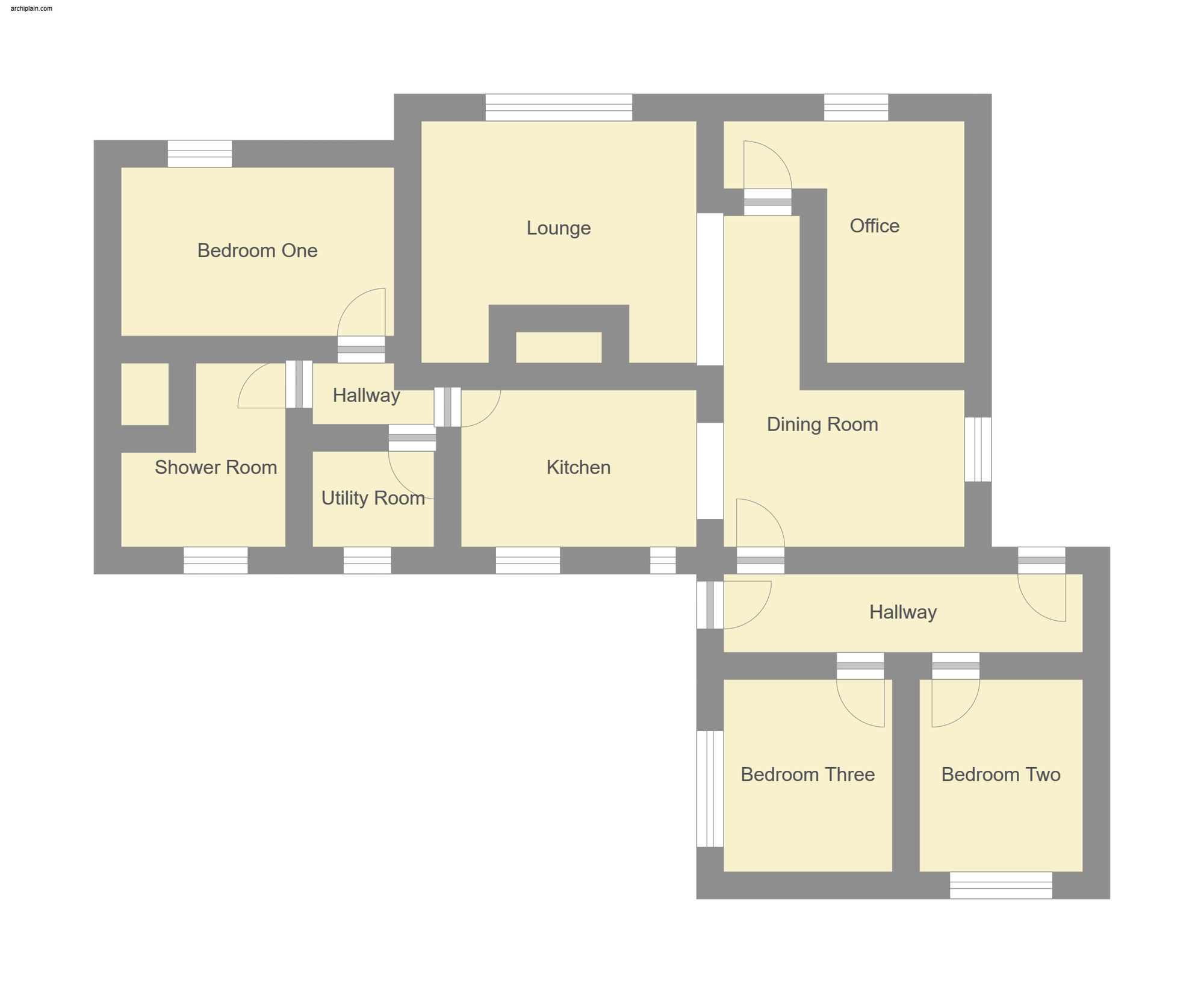 Floorplan of 3 bedroom Semi Detached Bungalow for sale, Ideal Bungalows, Trusthorpe, Lincolnshire, LN12