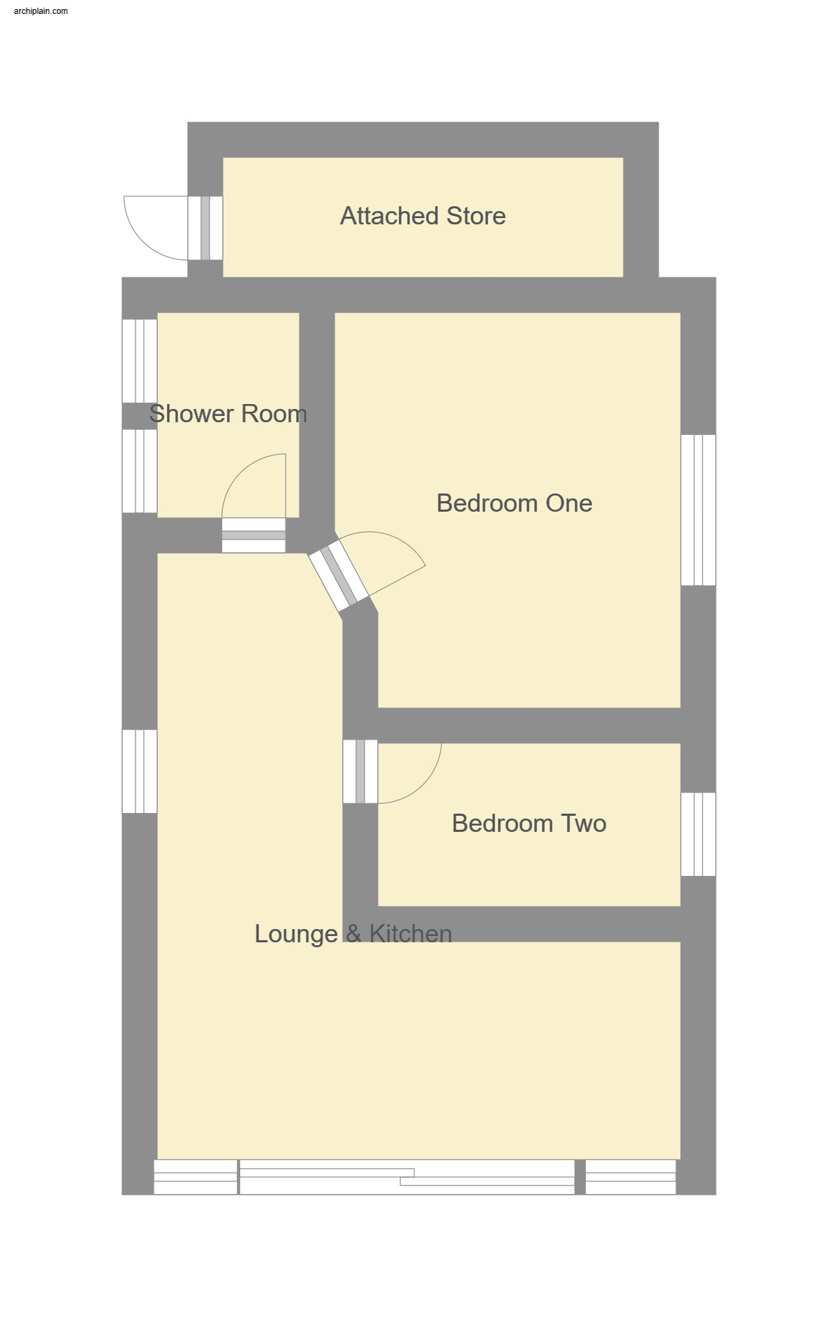 Floorplan of 2 bedroom Detached Bungalow for sale, Palm Springs, Miami Beach, Mablethorpe, LN12