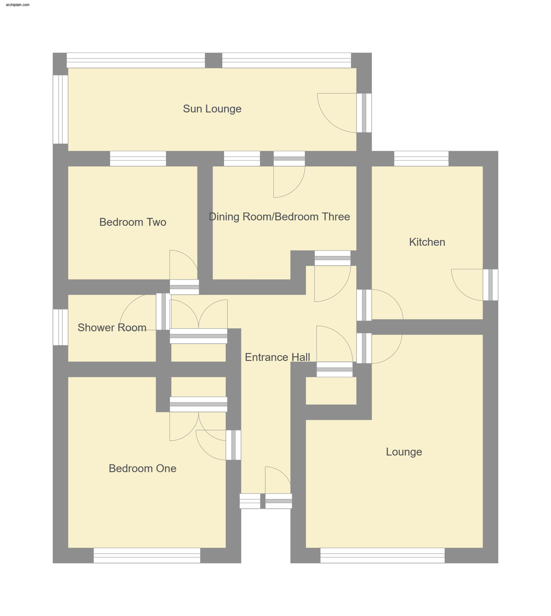 Floorplan of 3 bedroom Detached Bungalow for sale, South Road, Sutton-on-Sea, Lincolnshire, LN12