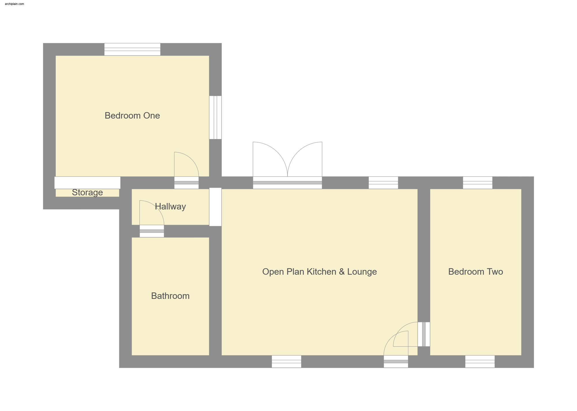 Floorplan of 2 bedroom Bungalow for sale, Crabtree Lane, Sutton-on-Sea, Lincolnshire, LN12