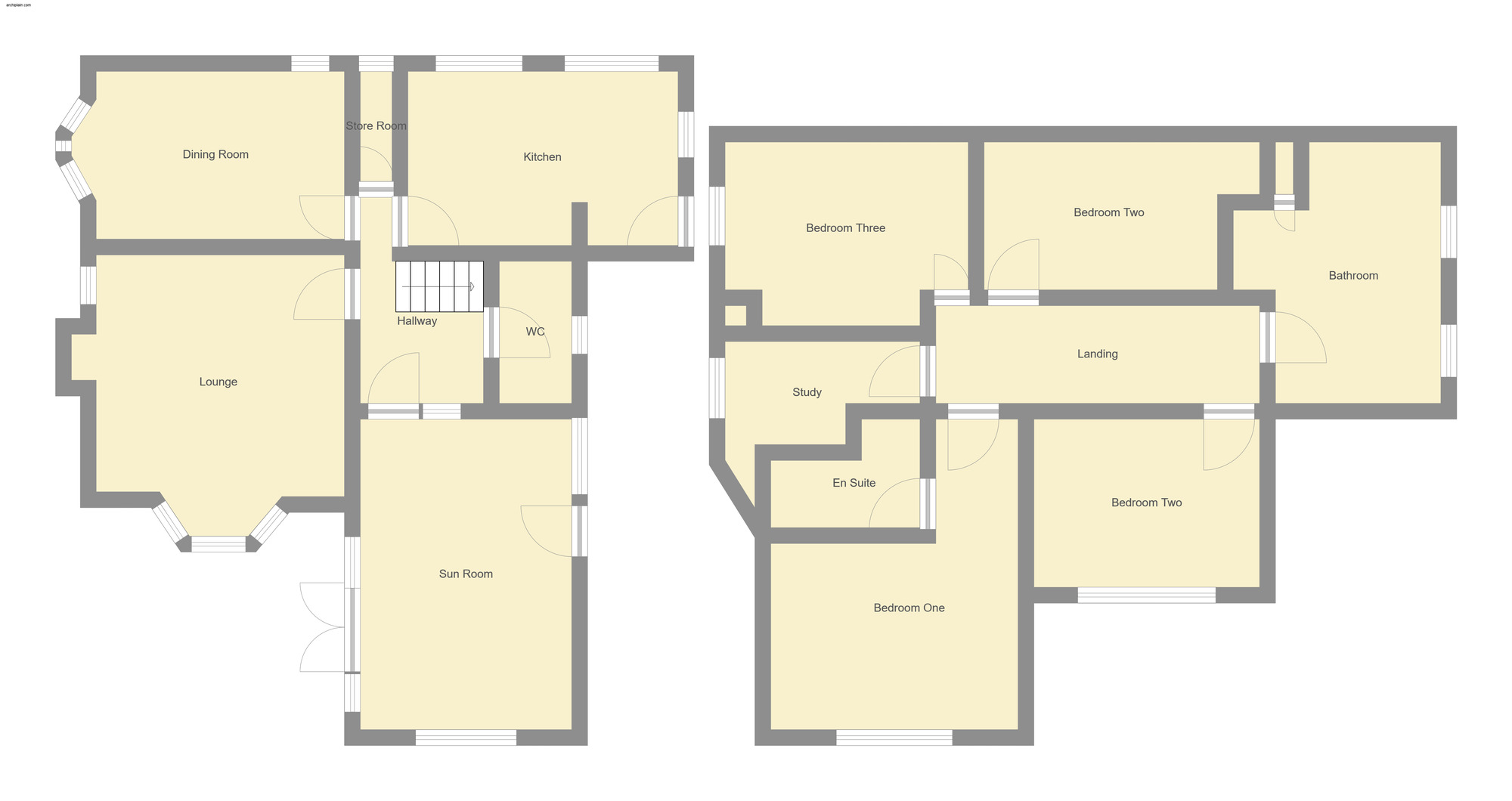 Floorplan of 5 bedroom Detached House for sale, The Crescent, Sandilands, Lincolnshire, LN12