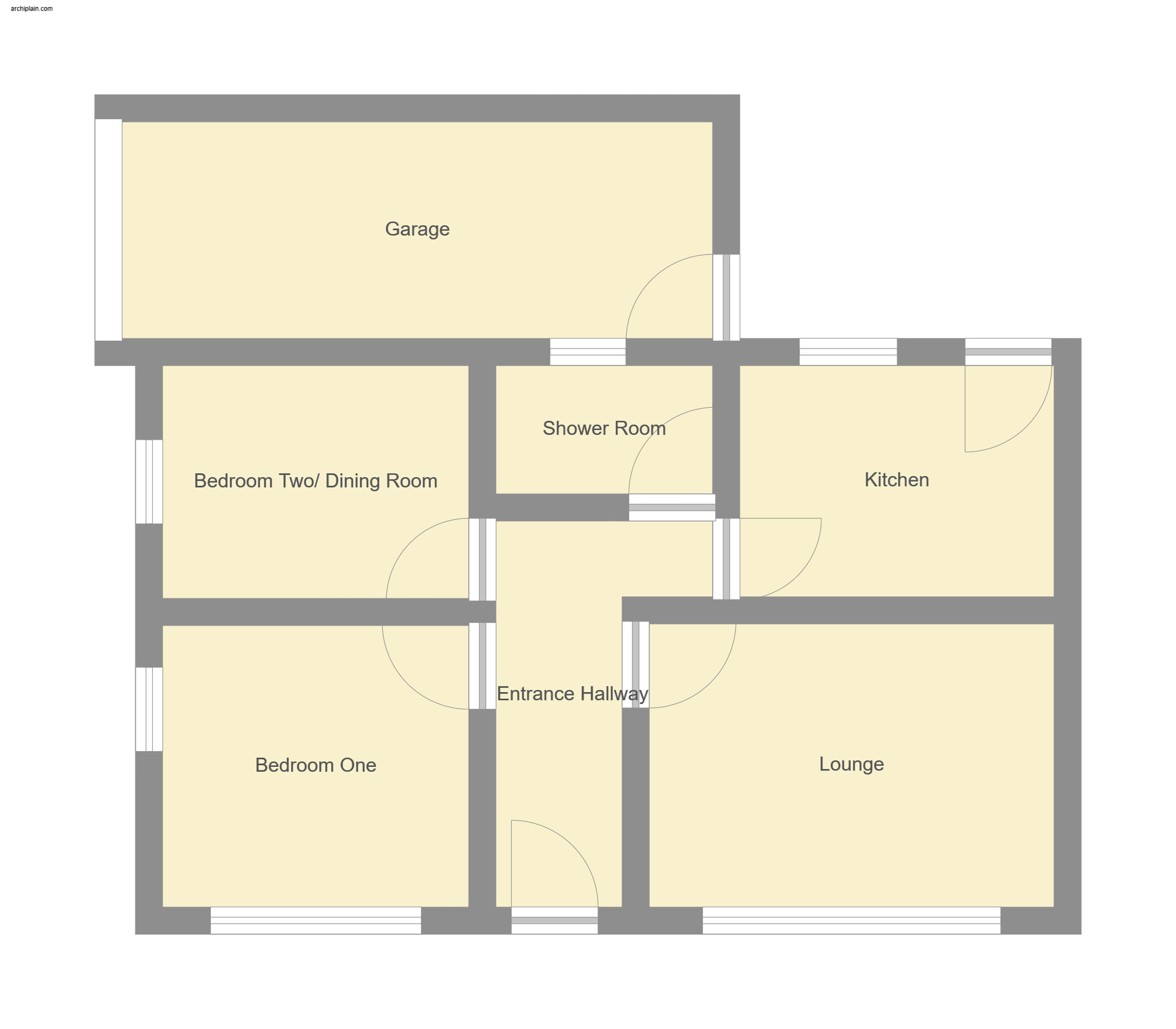 Floorplan of 2 bedroom Semi Detached Bungalow for sale, Evison Crescent, Alford, Lincolnshire, LN13