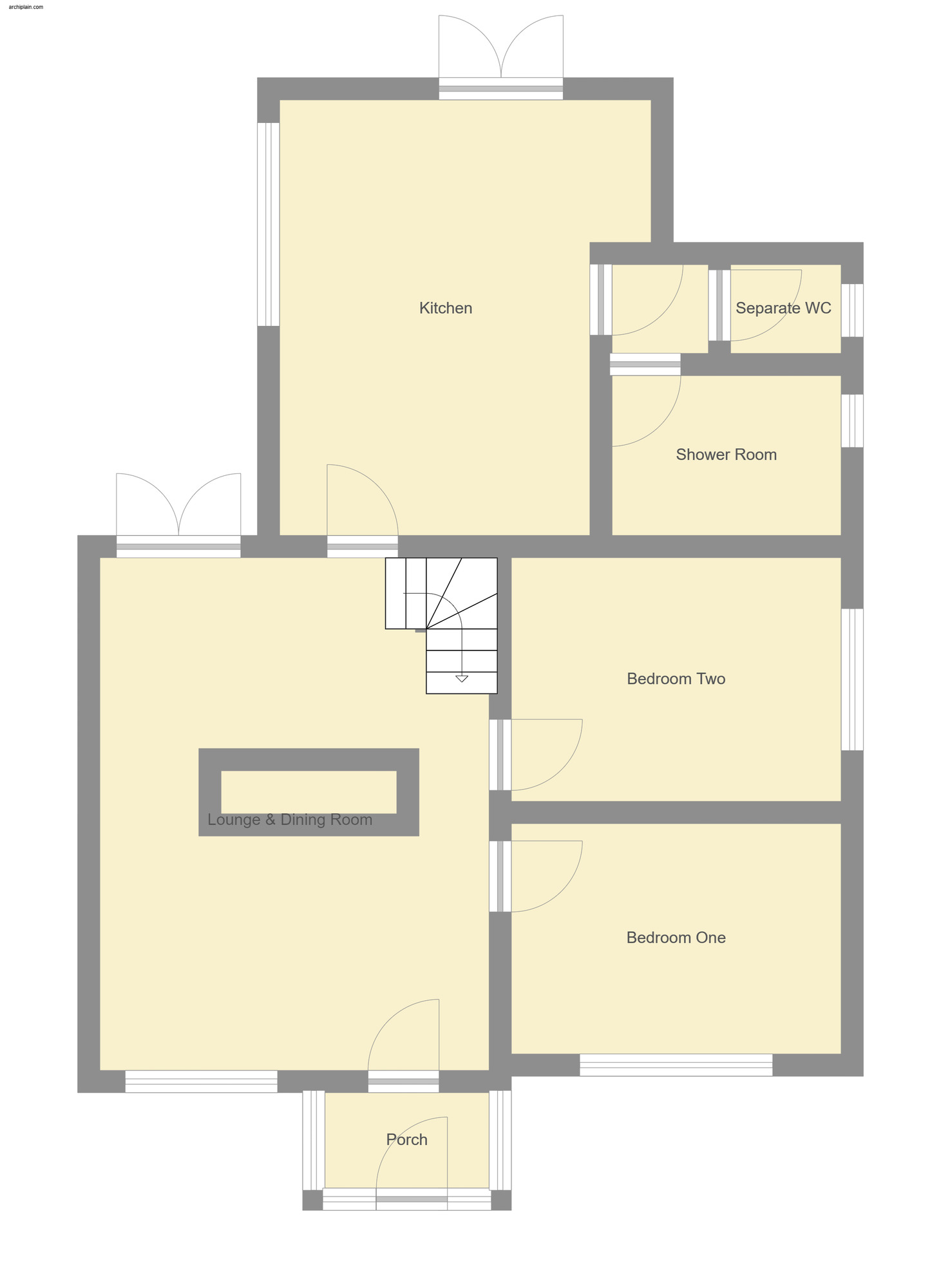 Floorplan of 2 bedroom Detached Bungalow for sale, Broadway, Sutton-on-Sea, Lincolnshire, LN12