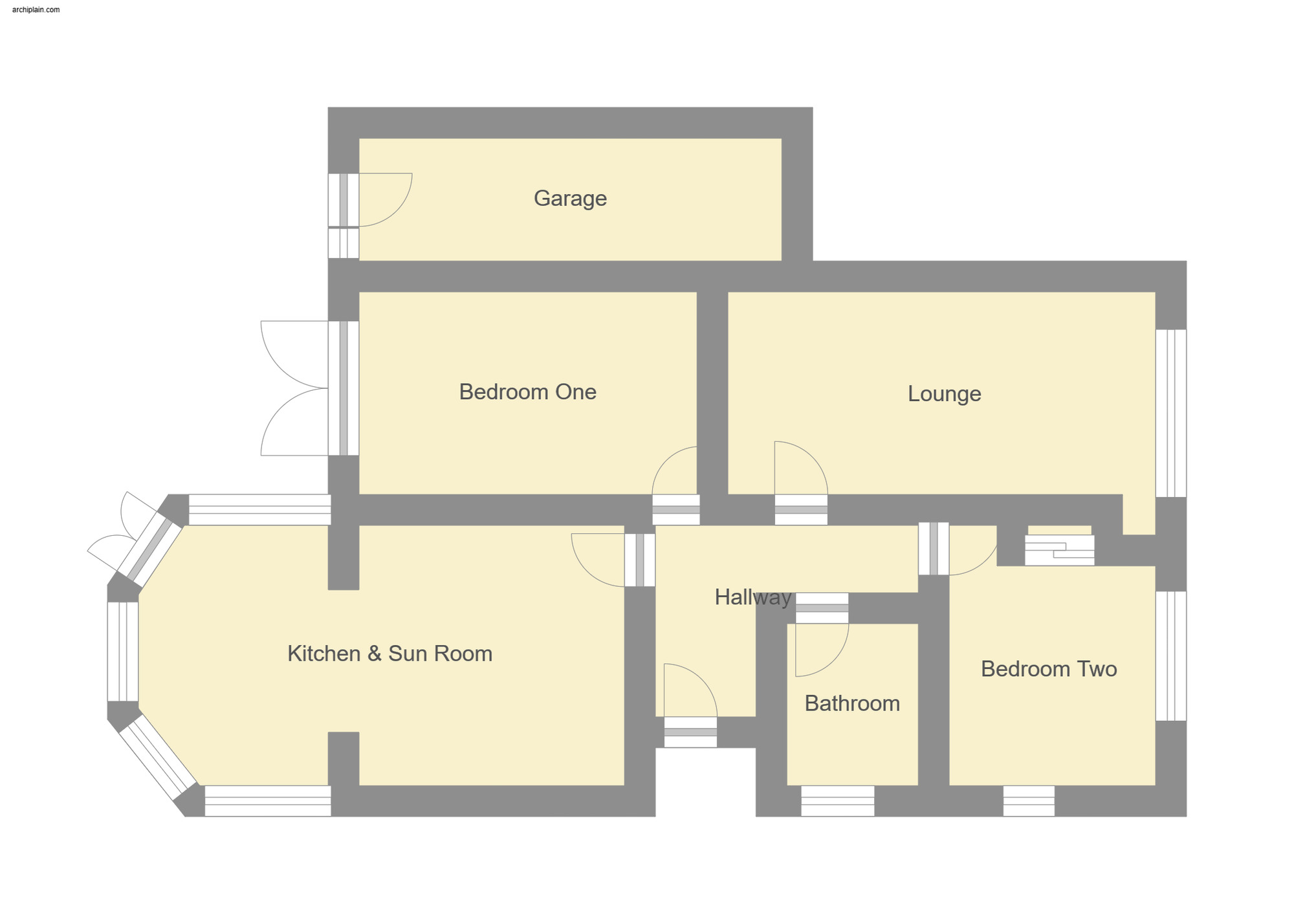 Floorplan of 2 bedroom Detached Bungalow for sale, Moreland Avenue, Sutton-on-Sea, Lincolnshire, LN12