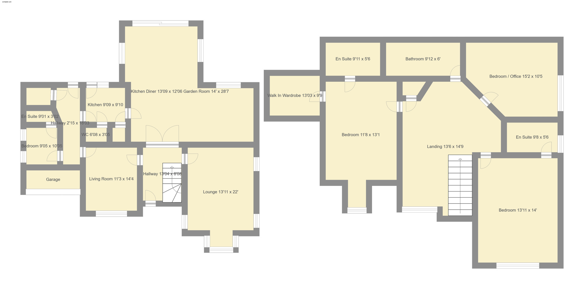 Floorplan of 4 bedroom Detached House for sale, Fairfield Place, Partney, Lincolnshire, PE23