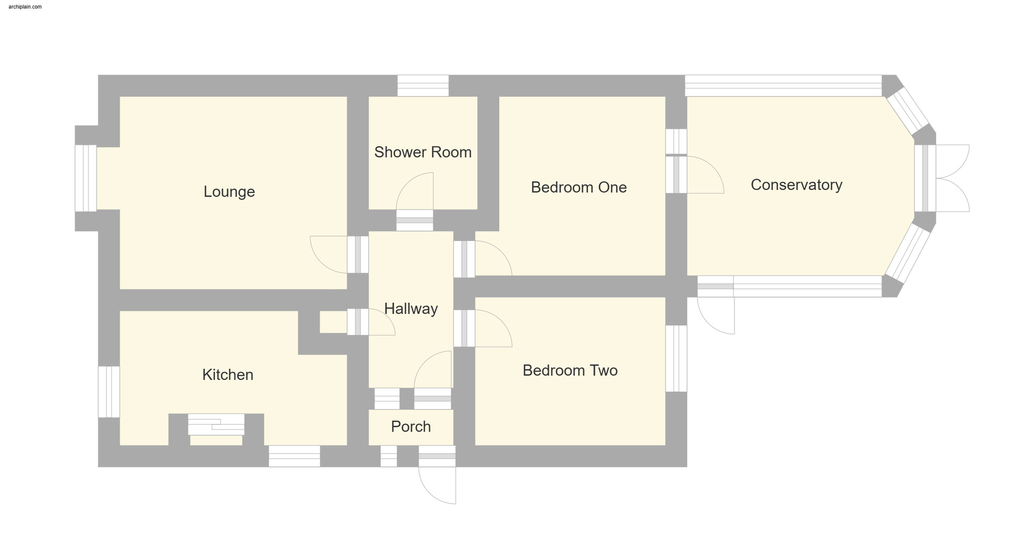 Floorplan of 2 bedroom Detached Bungalow for sale, Marine Avenue West, Sutton-on-Sea, Lincolnshire, LN12