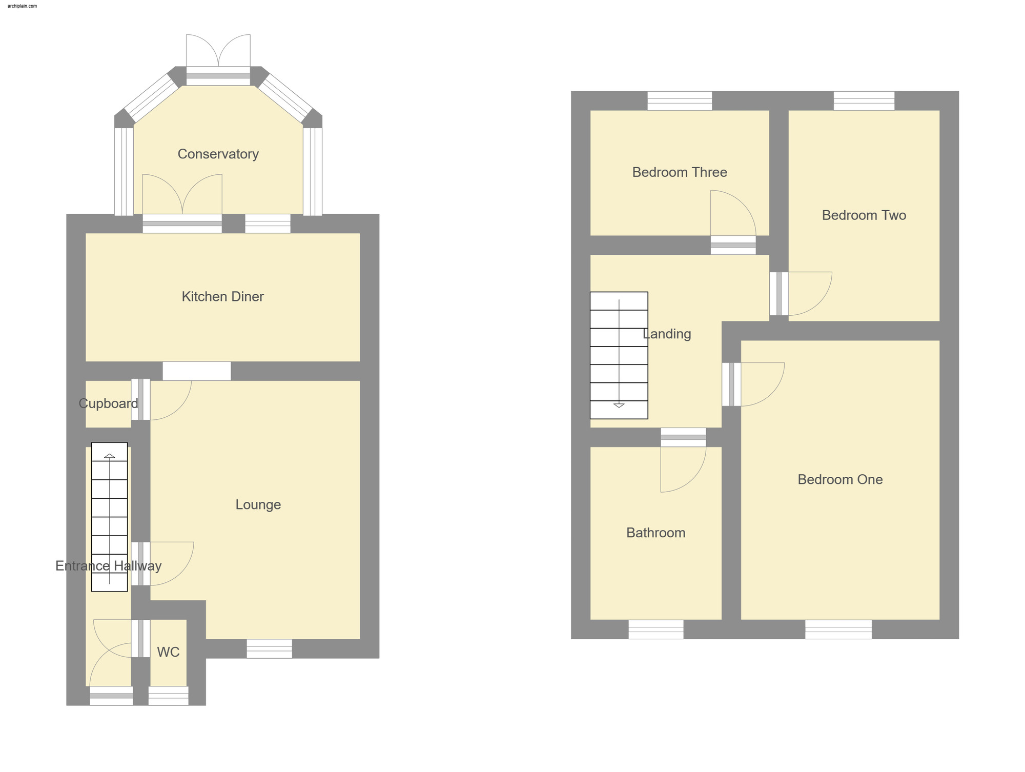 Floorplan of 3 bedroom Semi Detached House for sale, Tramway Drive, Sutton-on-Sea, Lincolnshire, LN12