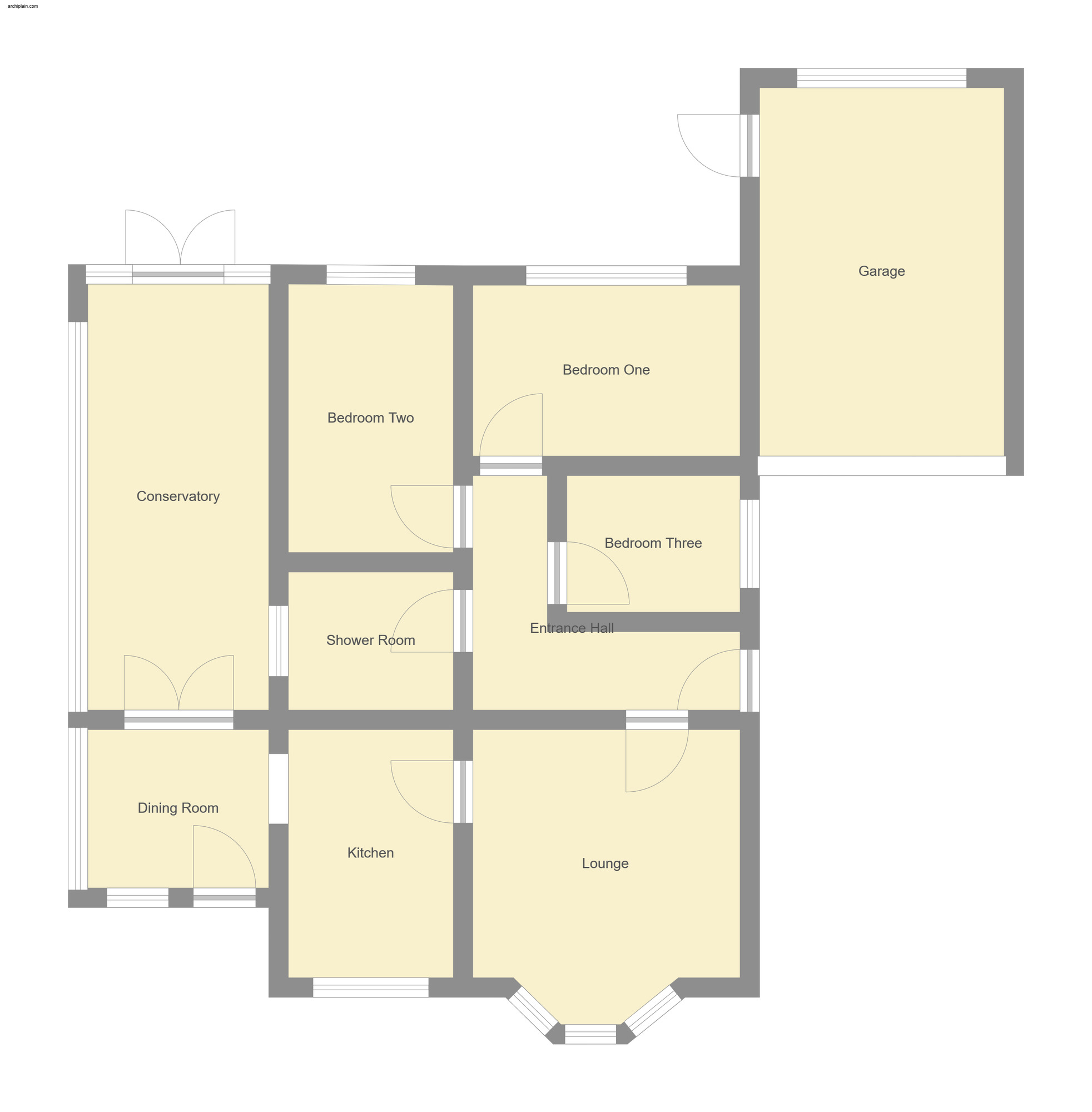 Floorplan of 3 bedroom Detached Bungalow for sale, Highgate Close, Sutton-on-Sea, Lincolnshire, LN12