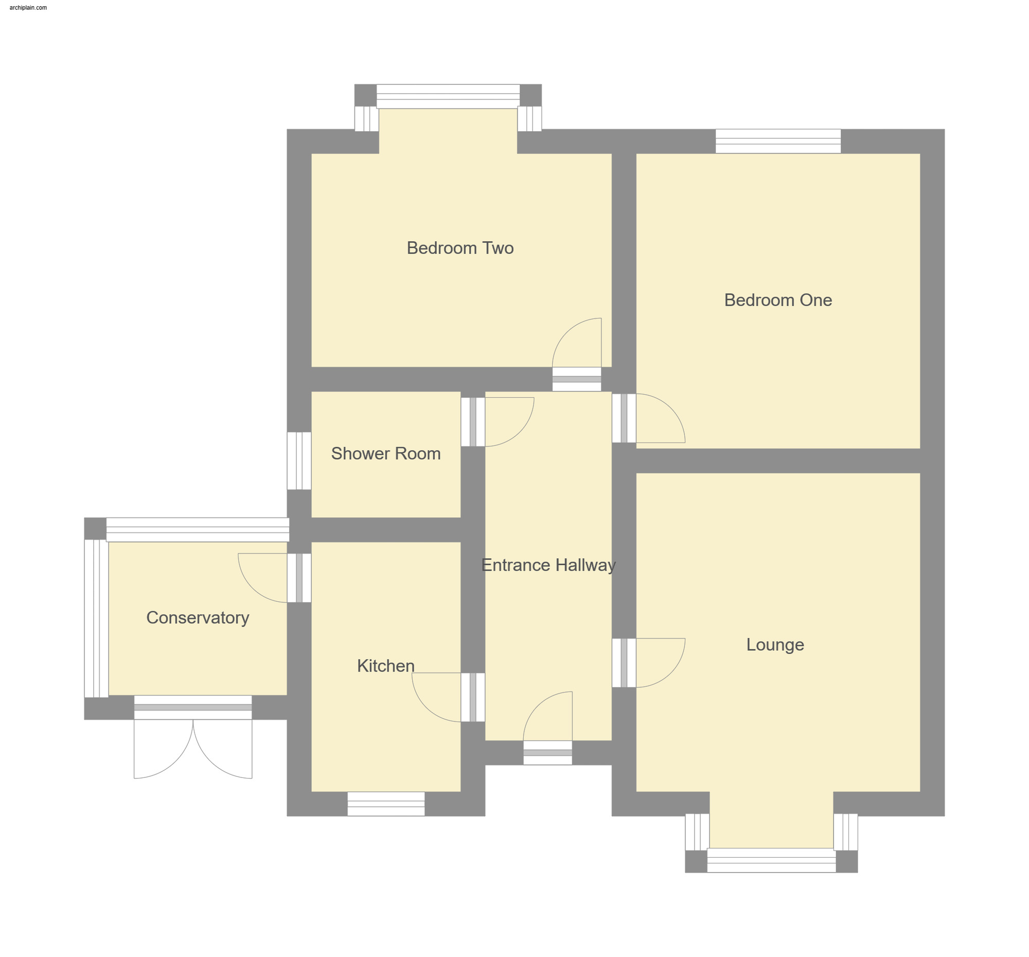 Floorplan of 2 bedroom Semi Detached Bungalow for sale, Barton Close, Trusthorpe, Lincolnshire, LN12