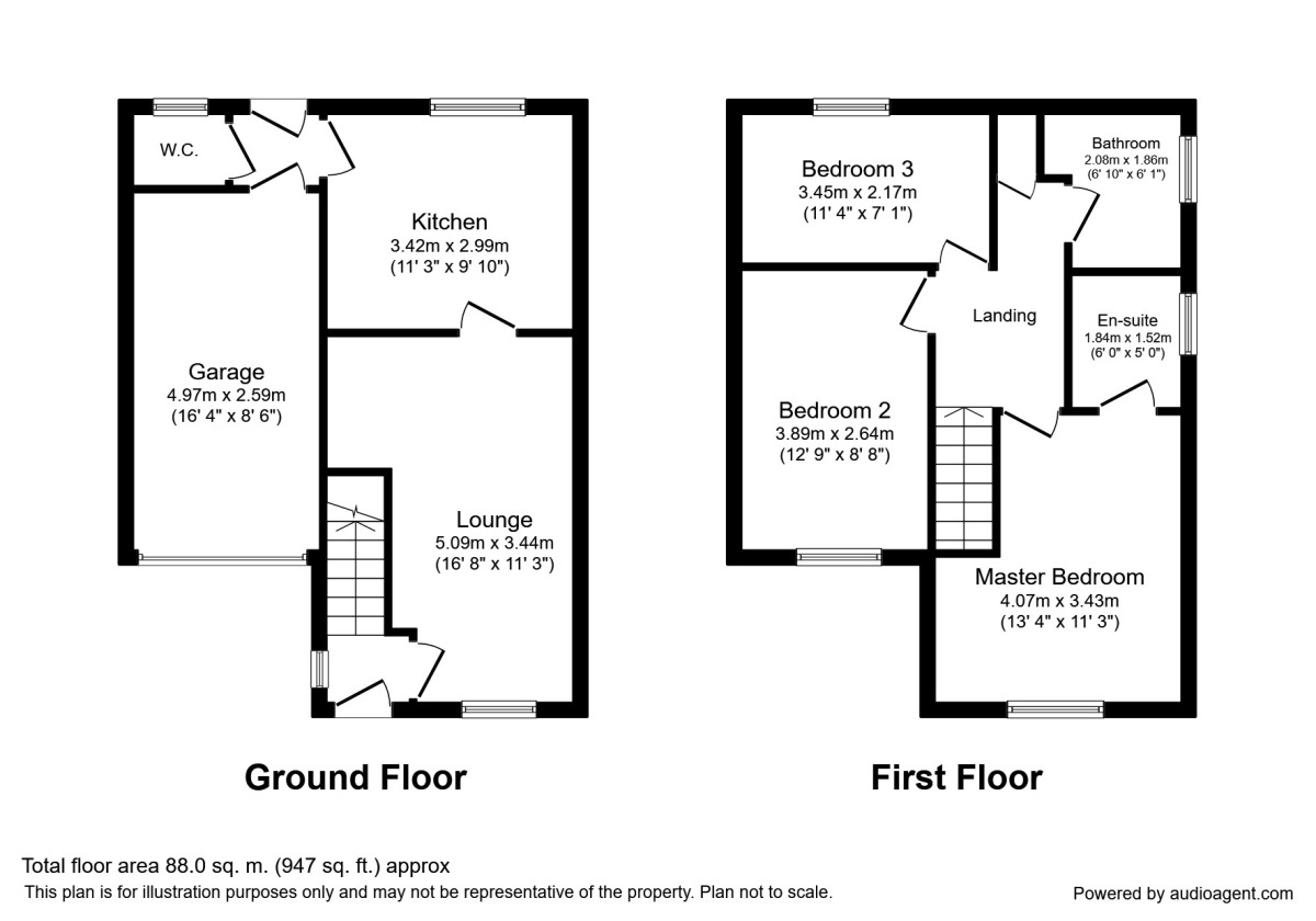 Floorplan of 3 bedroom Detached House to rent, Madison Street, Tunstall, Stoke-On-Trent, ST6