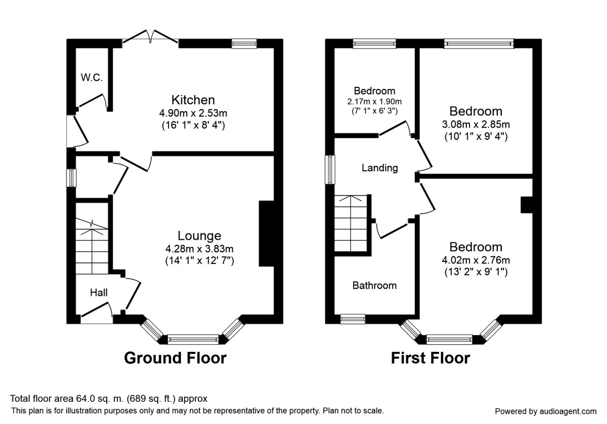 Floorplan of 3 bedroom Semi Detached House to rent, Furlong Road, Tunstall, Stoke-On-Trent, ST6