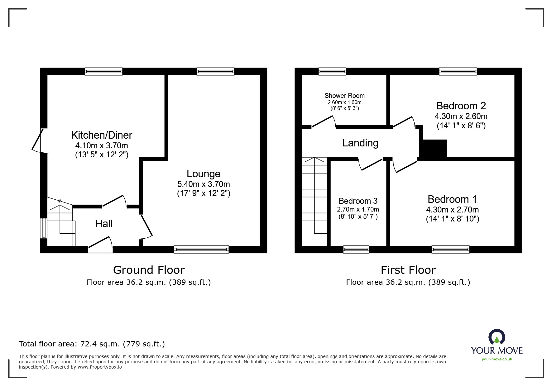 Floorplan of 3 bedroom Semi Detached House to rent, Whitehall Avenue, Kidsgrove, Stoke-On-Trent, ST7