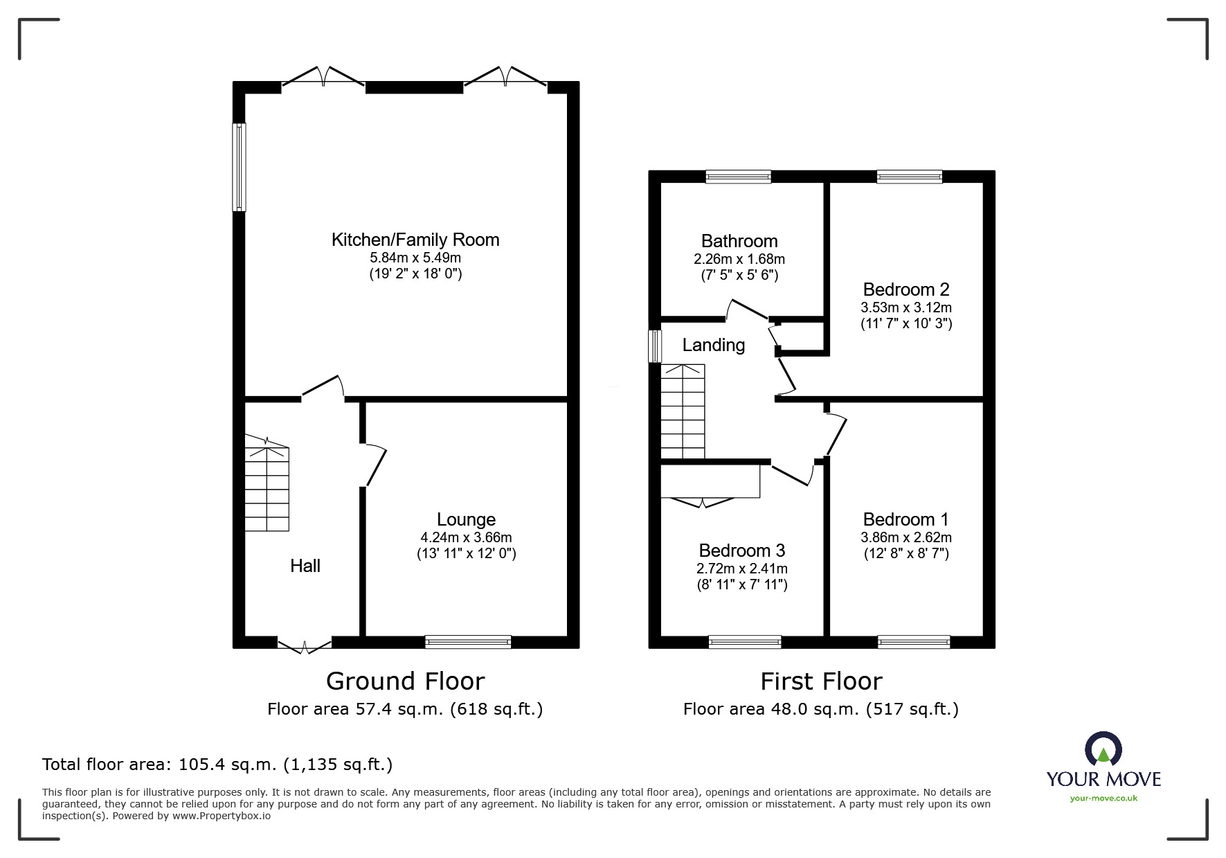 Floorplan of 3 bedroom Semi Detached House for sale, Harpur Crescent, Alsager, Cheshire, ST7