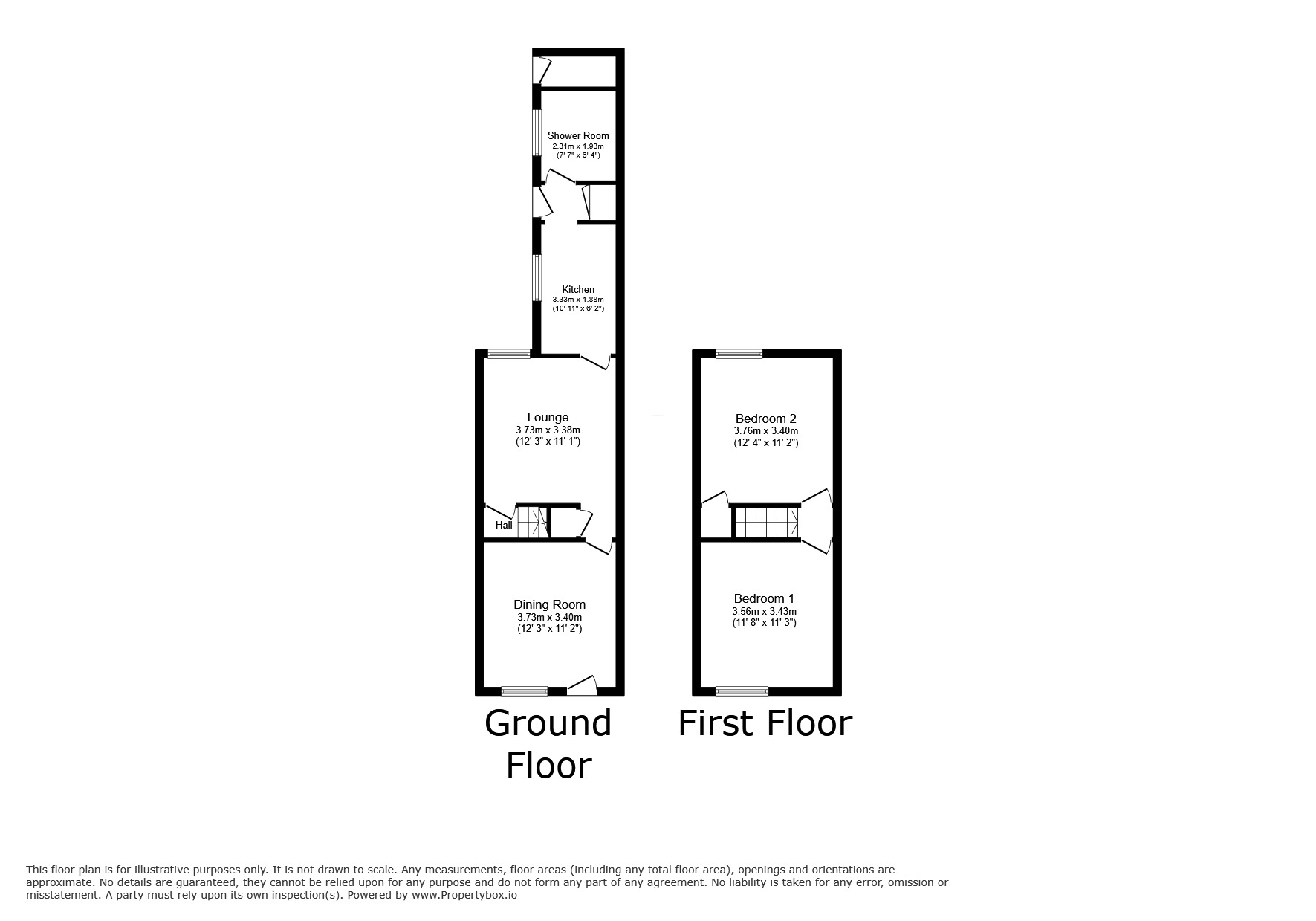 Floorplan of 2 bedroom Mid Terrace House for sale, Stanfield Road, Burslem, Stoke-on-Trent, Staffordshire, ST6