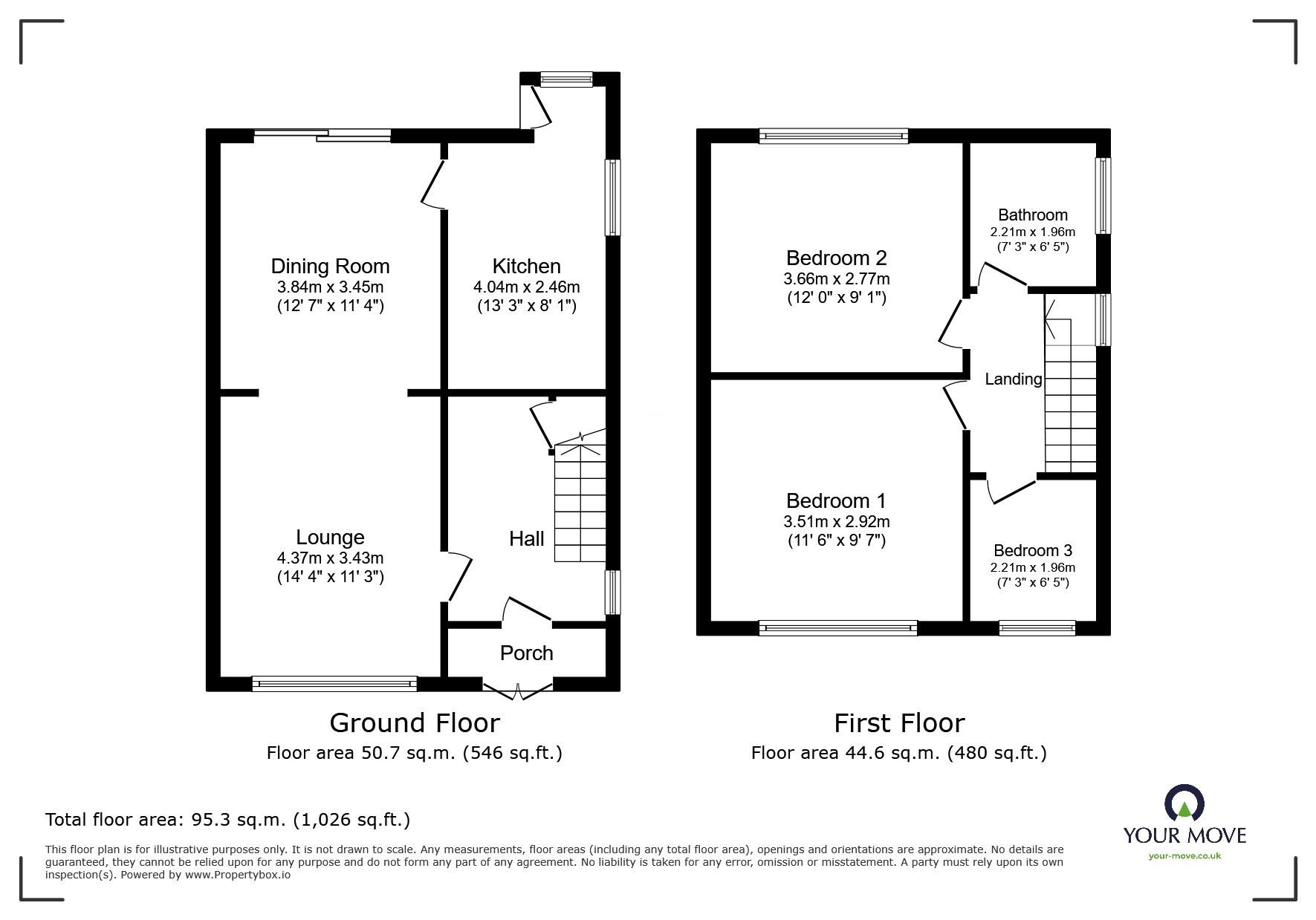 Floorplan of 3 bedroom Semi Detached House for sale, High Lane, Chell, Stoke-on-Trent, Staffordshire, ST6