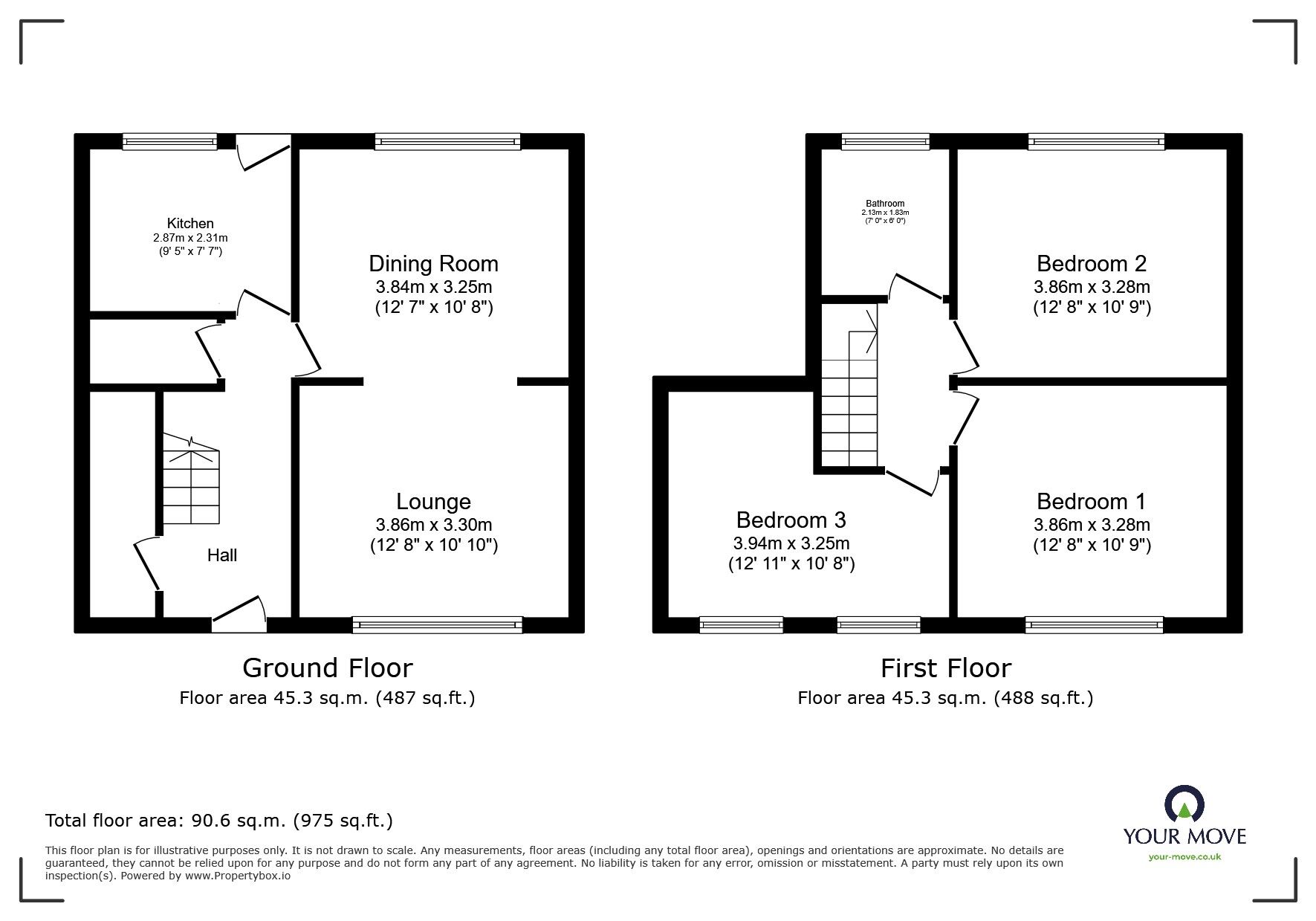 Floorplan of 3 bedroom Semi Detached House to rent, Woodside Avenue, Alsager, Cheshire, ST7