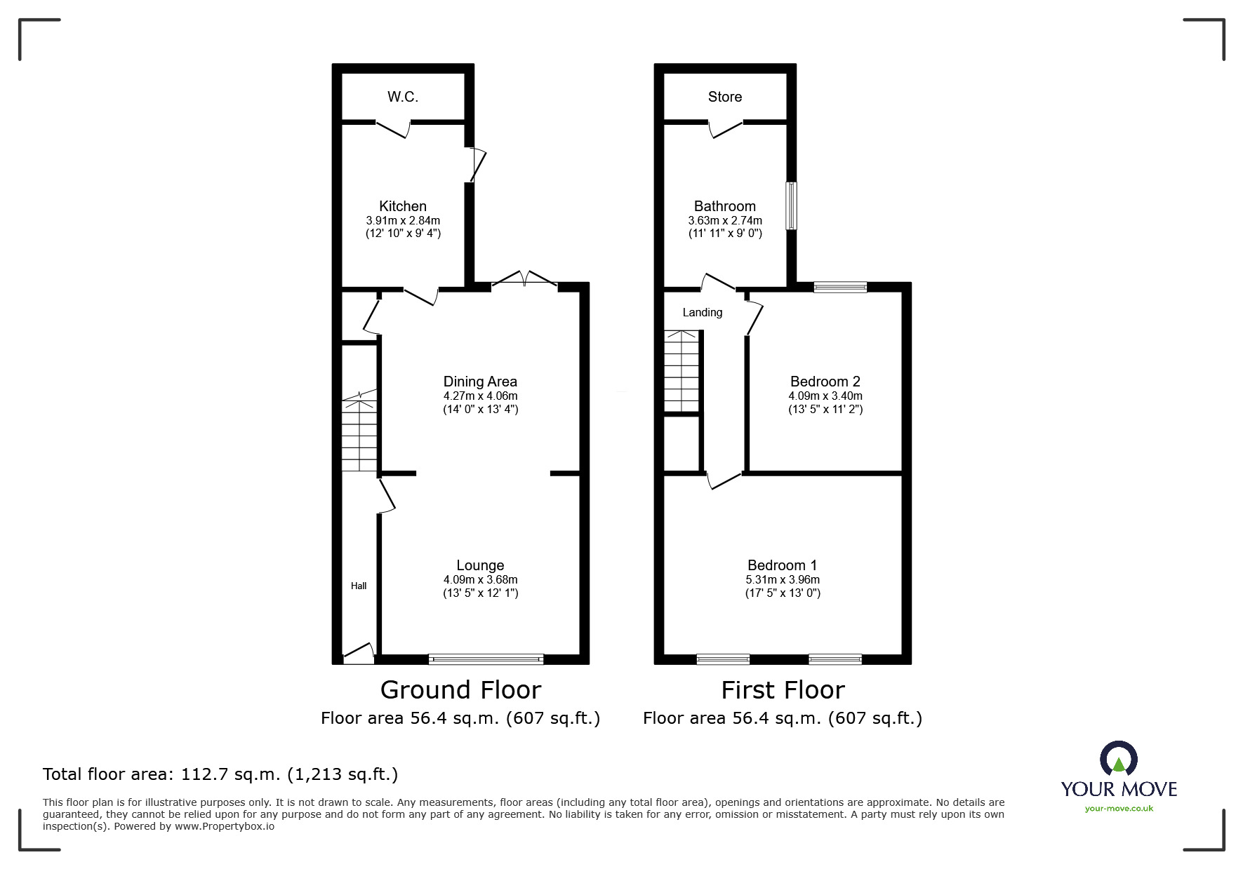 Floorplan of 2 bedroom End Terrace House for sale, Garbett Street, Goldenhill, Stoke-on-Trent, Staffordshire, ST6