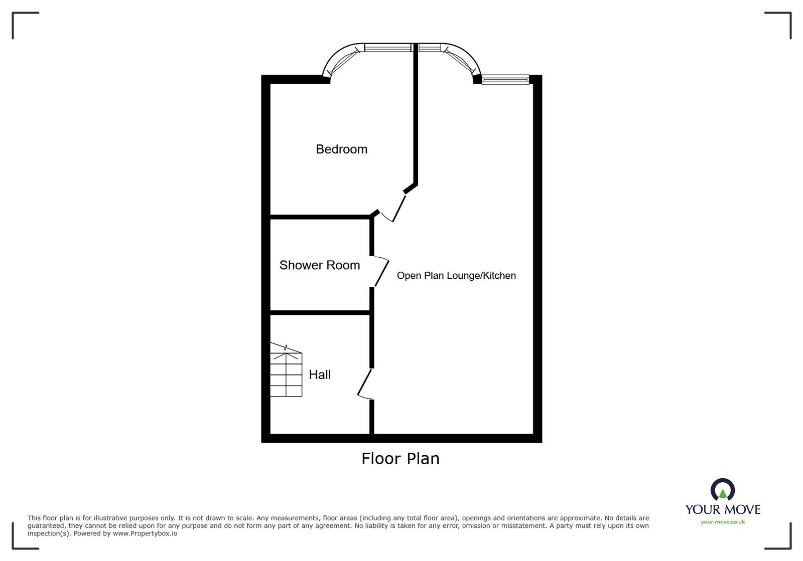 Floorplan of 1 bedroom  Flat to rent, High Street, Stoke-on-Trent, Staffordshire, ST6