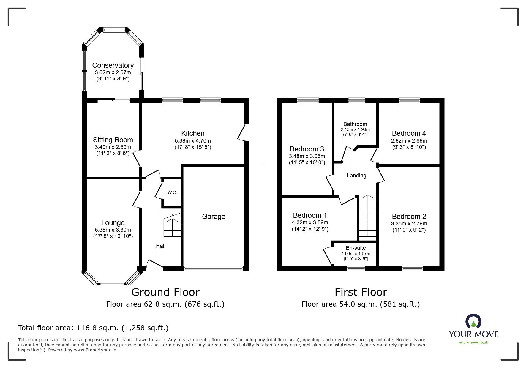 Floorplan of 4 bedroom Detached House for sale, High View, Mow Cop, Cheshire, ST7
