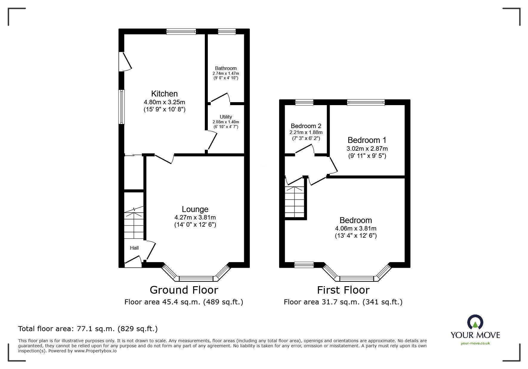 Floorplan of 3 bedroom Semi Detached House to rent, Clanway Street, Tunstall, Stoke-on-Trent, Staffordshire, ST6