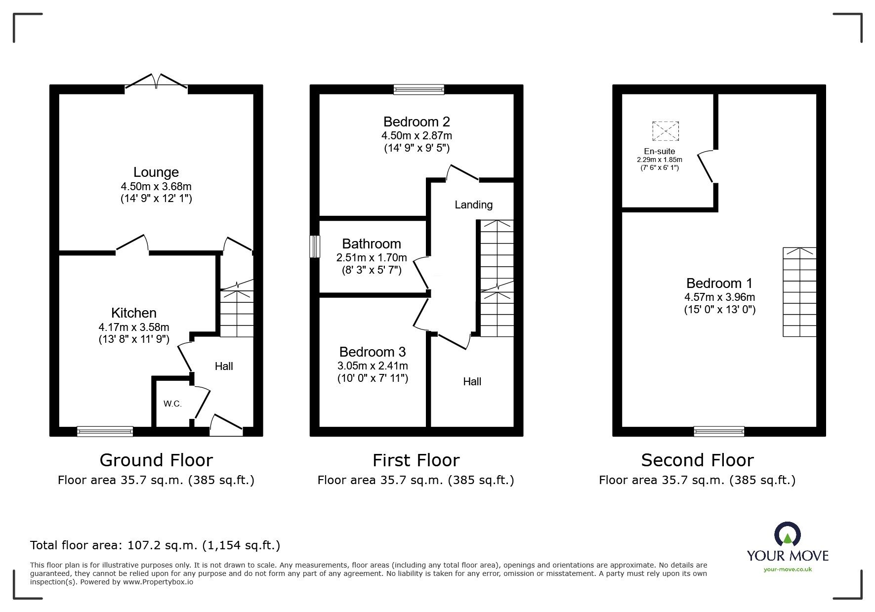 Floorplan of 3 bedroom Mid Terrace House for sale, Fegg Hayes Road, Fegg Hayes, Stoke-on-Trent, Staffordshire, ST6
