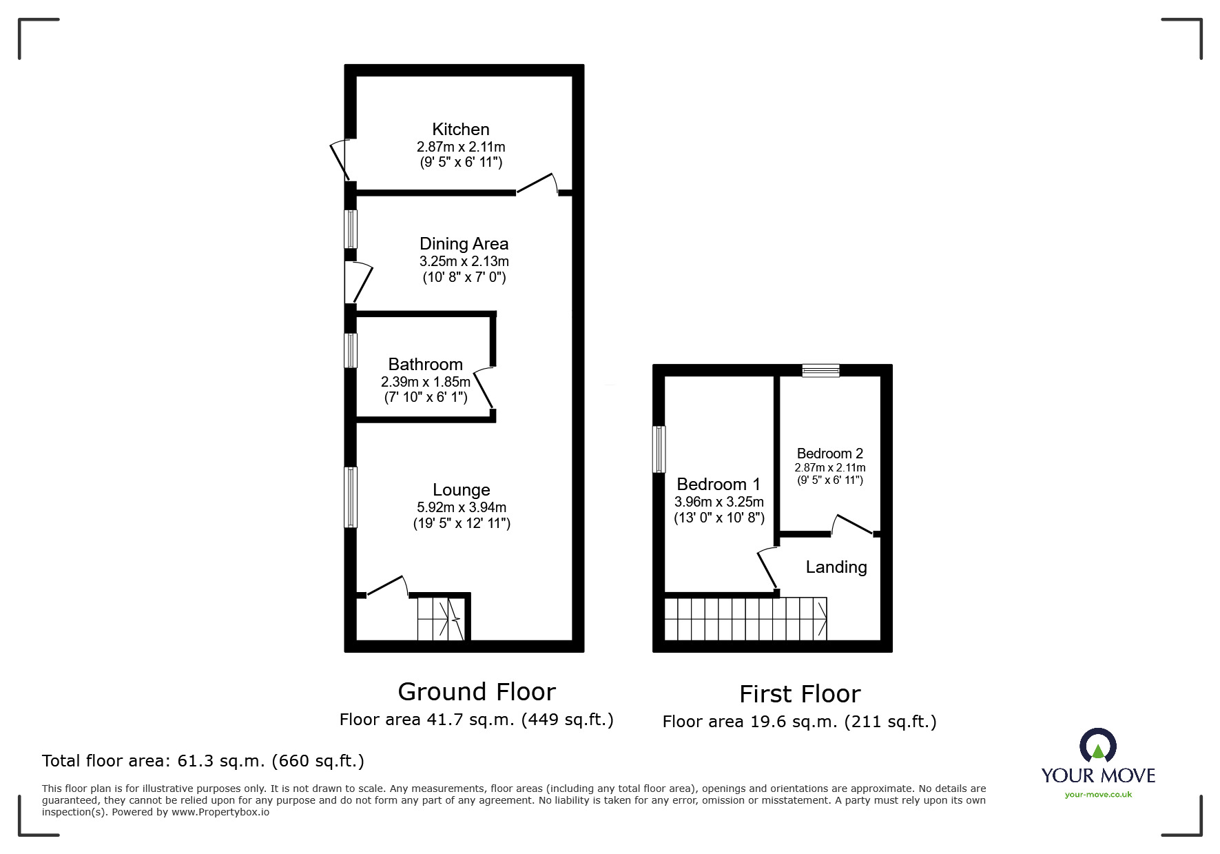 Floorplan of 2 bedroom Mid Terrace House for sale, Hall Street, Burslem, Stoke-on-Trent, Staffordshire, ST6