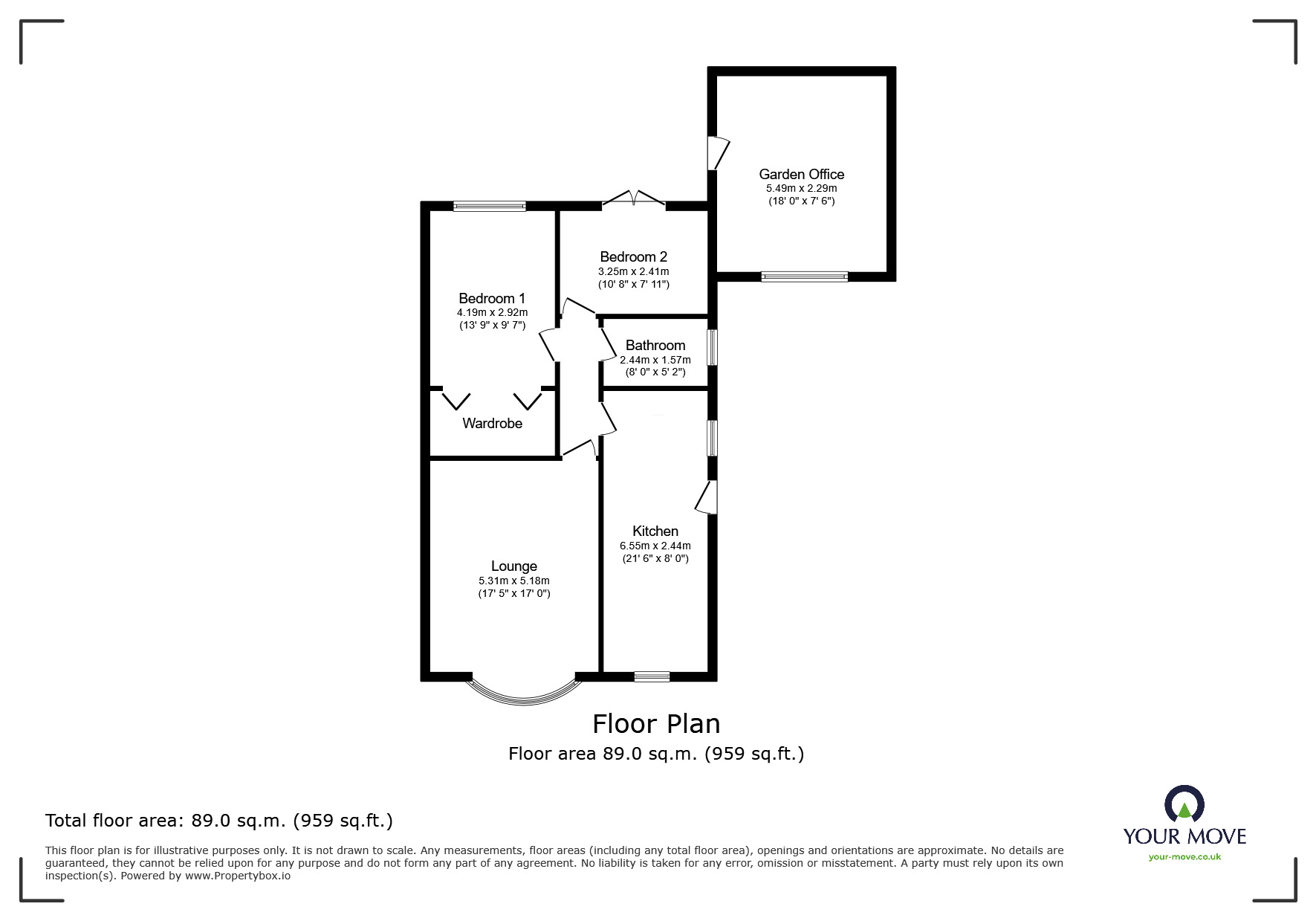 Floorplan of 2 bedroom Detached Bungalow for sale, Zodiac Drive, Packmoor, Stoke-on-Trent, Staffordshire, ST6