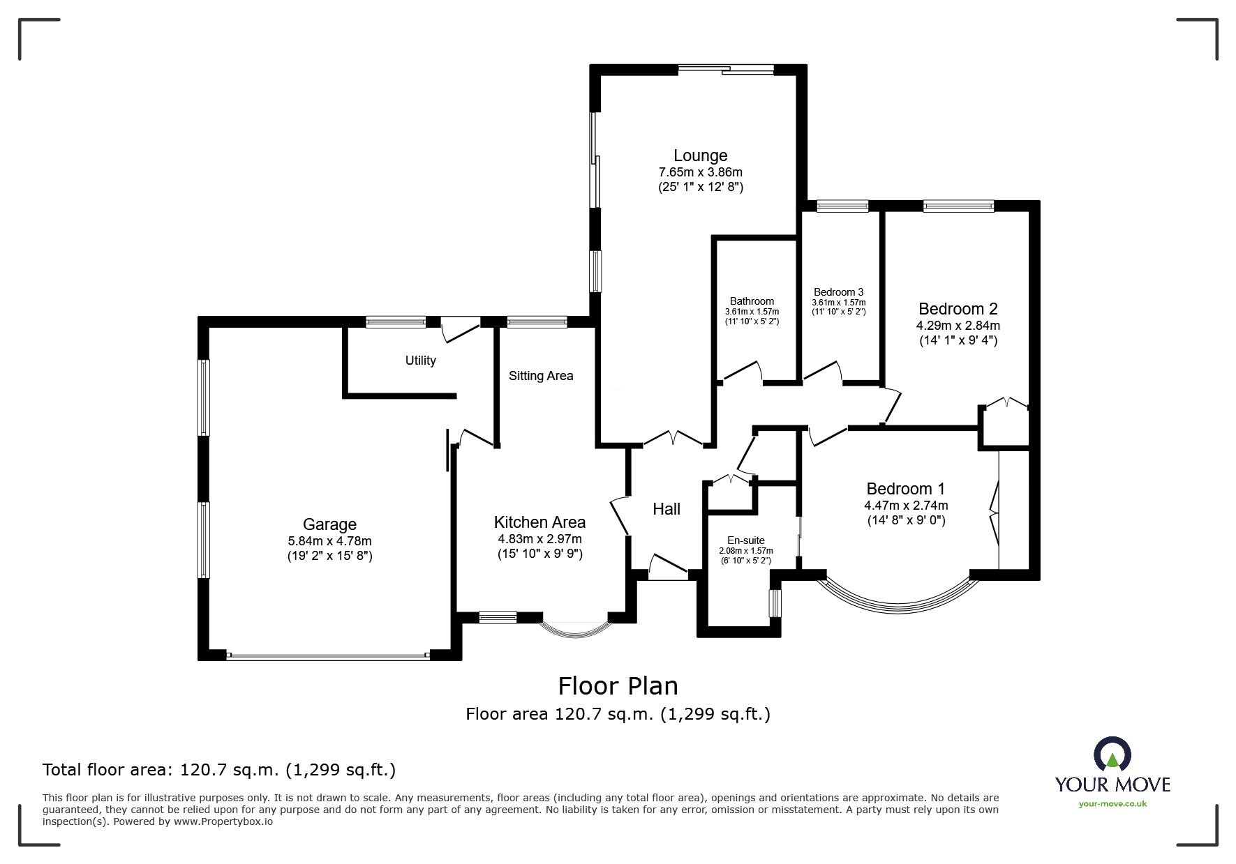 Floorplan of 3 bedroom Detached Bungalow for sale, Congleton Road, Biddulph, Staffordshire, ST8