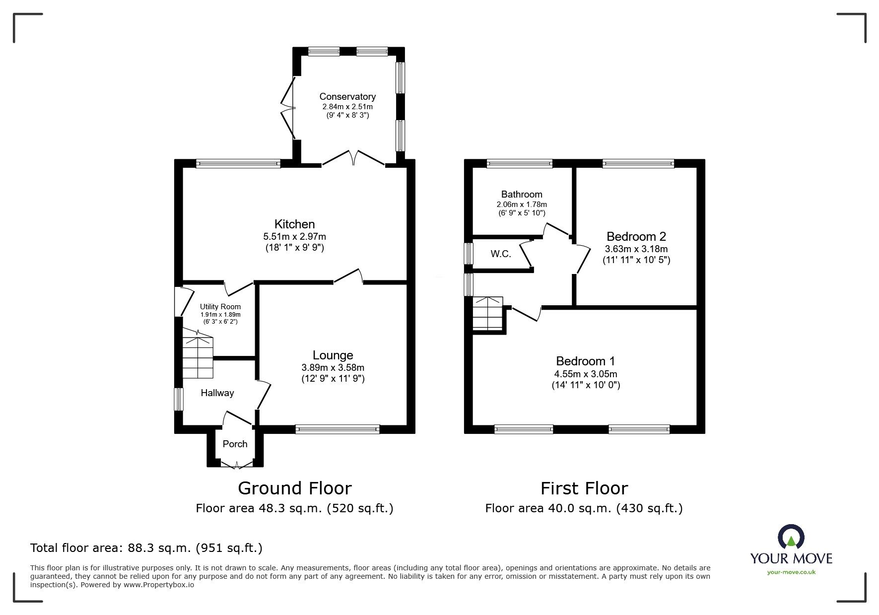 Floorplan of 2 bedroom Semi Detached House for sale, Carlton Avenue, Burslem, Stoke-on-Trent, Staffordshire, ST6