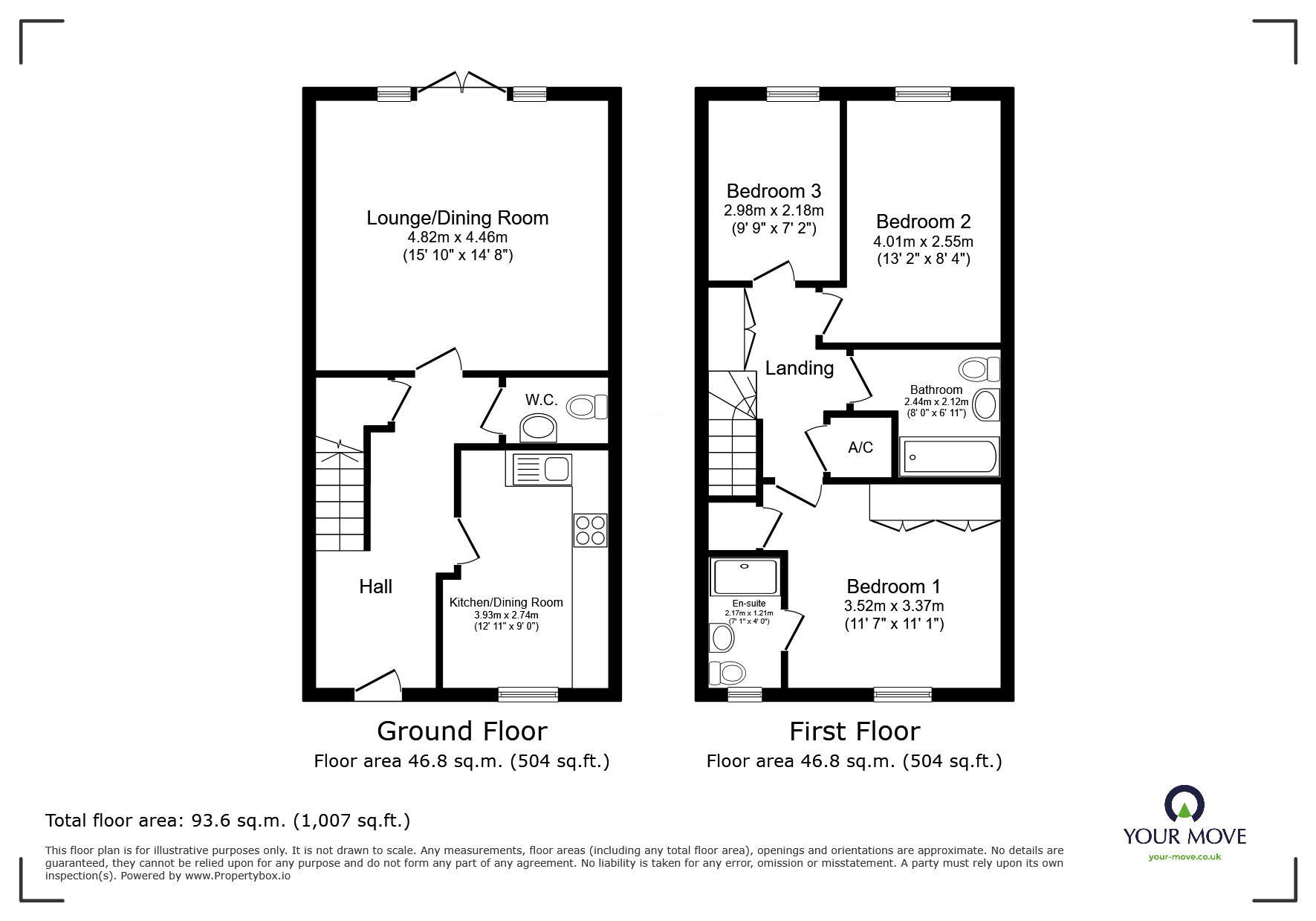 Floorplan of 3 bedroom Mid Terrace House for sale, Scot Hay Road, Silverdale, Staffordshire, ST5