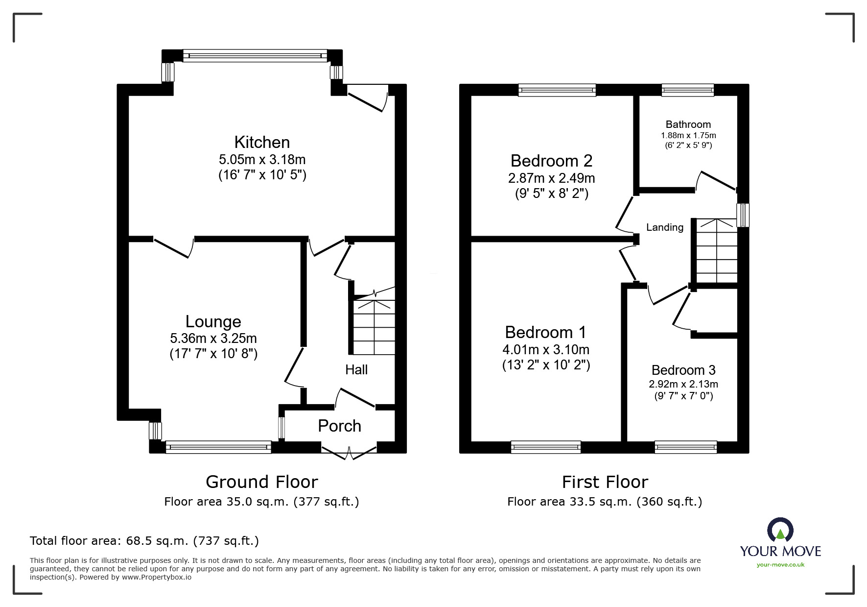 Floorplan of 3 bedroom Semi Detached House for sale, Athena Road, Birches Head, Stoke-on-Trent, Staffordshire, ST1