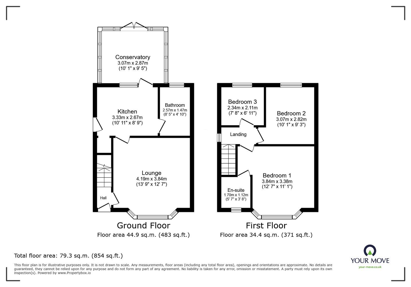 Floorplan of 3 bedroom Semi Detached House for sale, Clanway Street, Tunstall, Stoke-on-Trent, Staffordshire, ST6