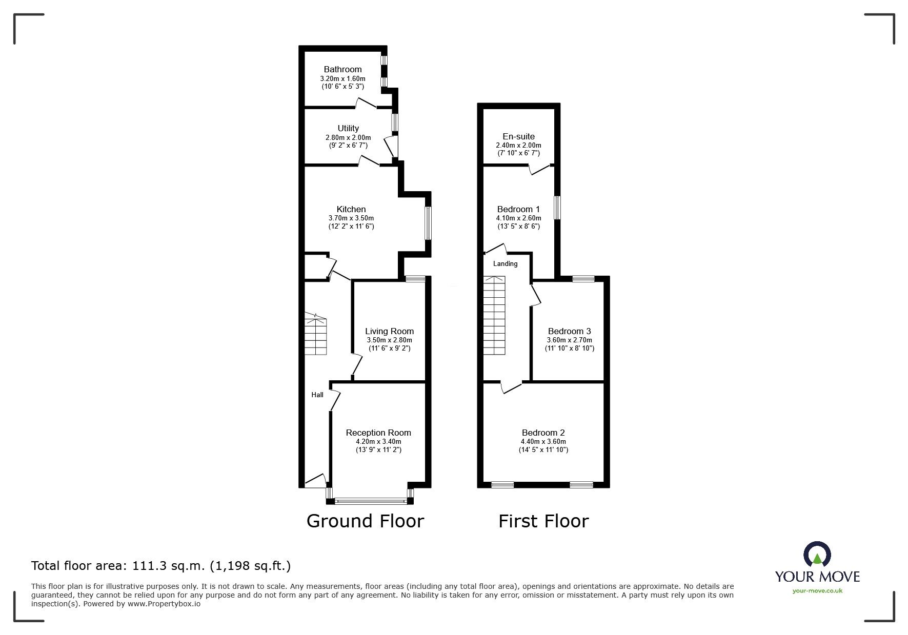 Floorplan of 3 bedroom Mid Terrace House to rent, Jacqueline Street, Tunstall, Stoke-on-Trent, Staffordshire, ST6