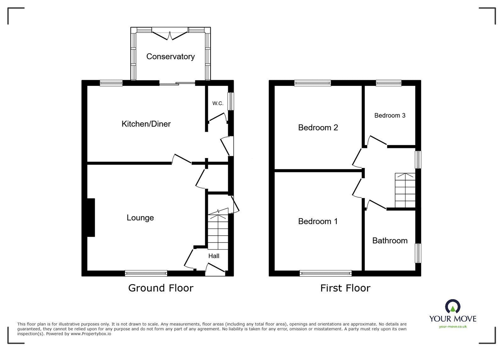 Floorplan of 3 bedroom Semi Detached House for sale, Hillport Avenue, Bradwell, Newcastle Under Lyme, ST5