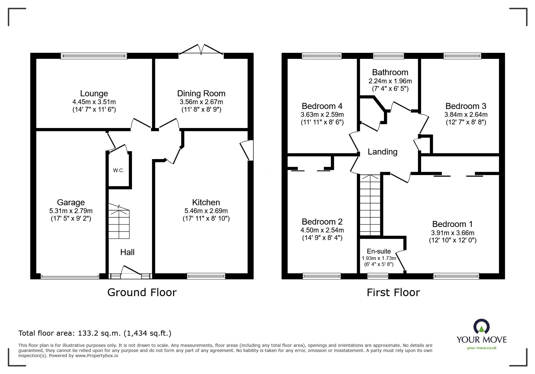 Floorplan of 4 bedroom Detached House for sale, Oakfield Grove, Biddulph, Staffordshire, ST8