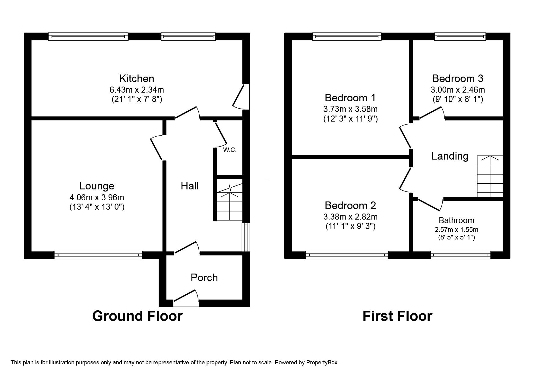 Floorplan of 3 bedroom Semi Detached House to rent, Cornhill Road, Stoke-on-Trent, Staffordshire, ST6