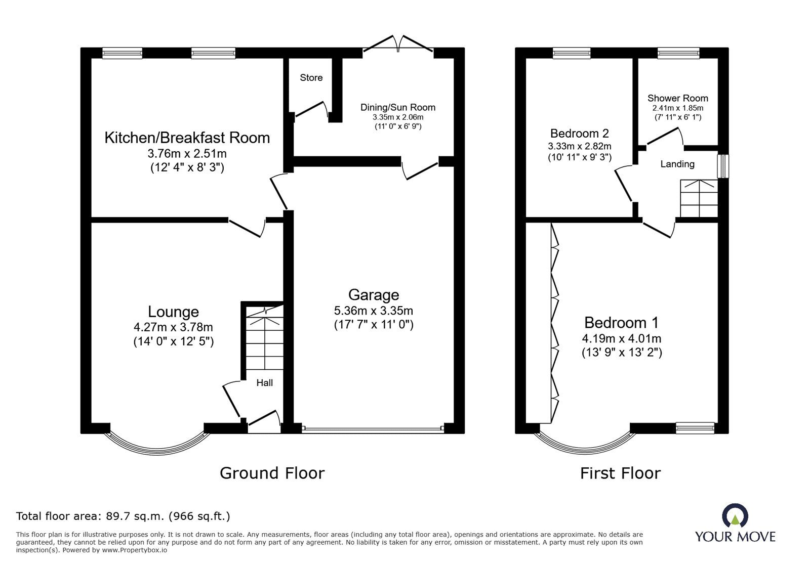 Floorplan of 2 bedroom Semi Detached House for sale, Clanway Street, Tunstall, Staffordshire, ST6