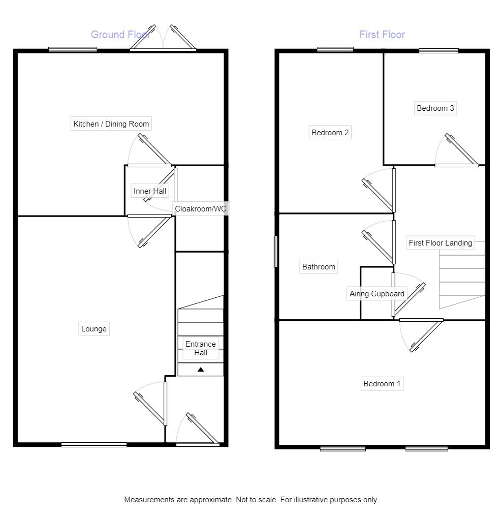 Floorplan of 3 bedroom Semi Detached House to rent, Hart Hills, Hemingfield, South Yorkshire, S73