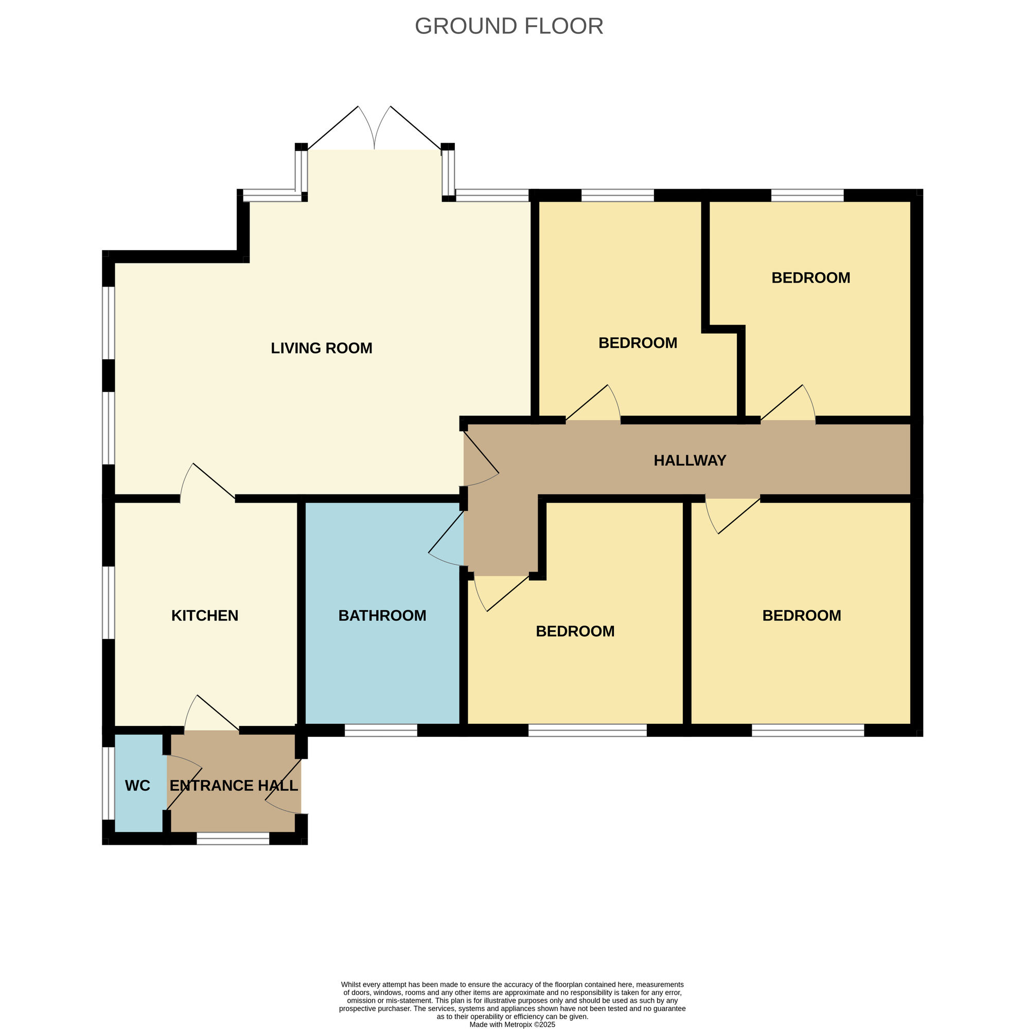 Floorplan of 4 bedroom Detached Bungalow for sale, Clough Road, Hoyland, South Yorkshire, S74