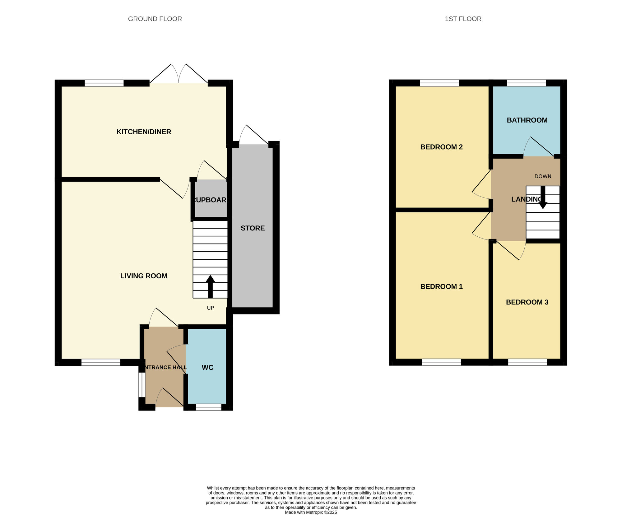 Floorplan of 3 bedroom Semi Detached House for sale, Bramham Croft, Wombwell, South Yorkshire, S73