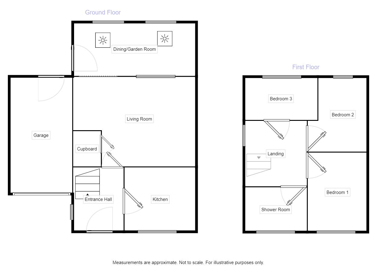 Floorplan of 3 bedroom Semi Detached House for sale, Merlin Way, Thorpe Hesley, South Yorkshire, S61