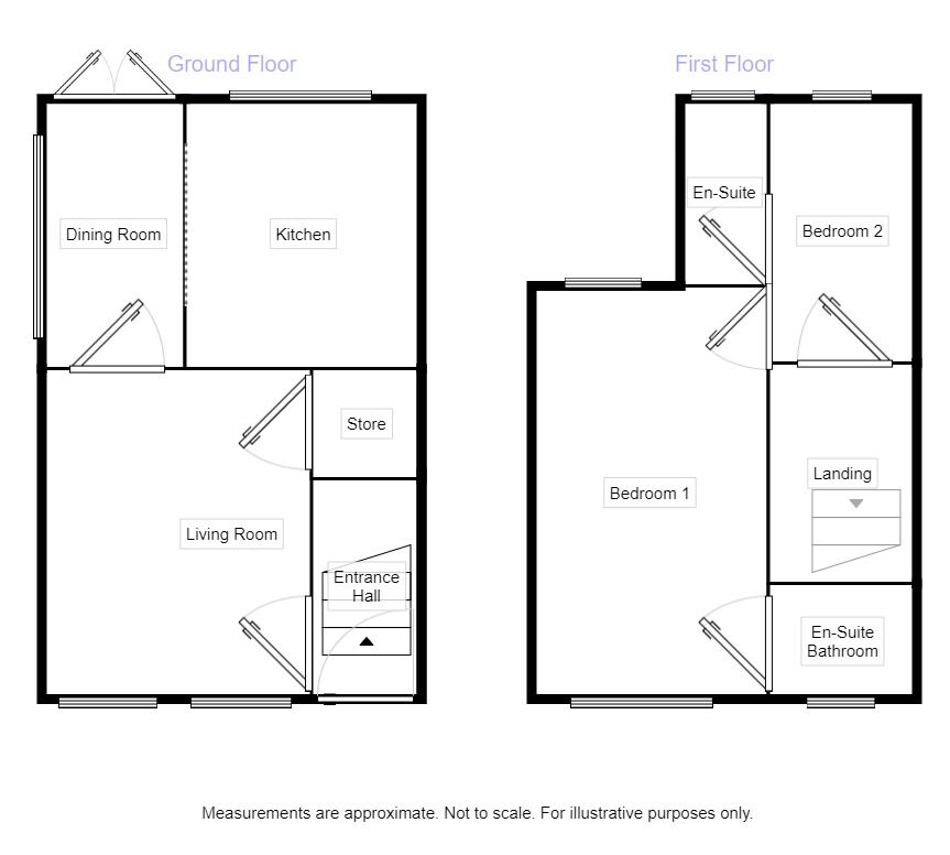 Floorplan of 2 bedroom Semi Detached House for sale, Castle Hill Fold, Hickleton, South Yorkshire, DN5