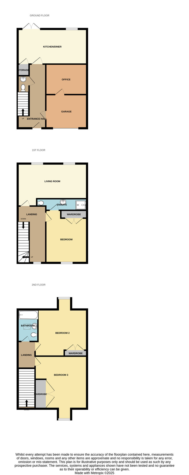 Floorplan of 3 bedroom Mid Terrace House for sale, Woolscroft View, Hemingfield, Barnsley, S73