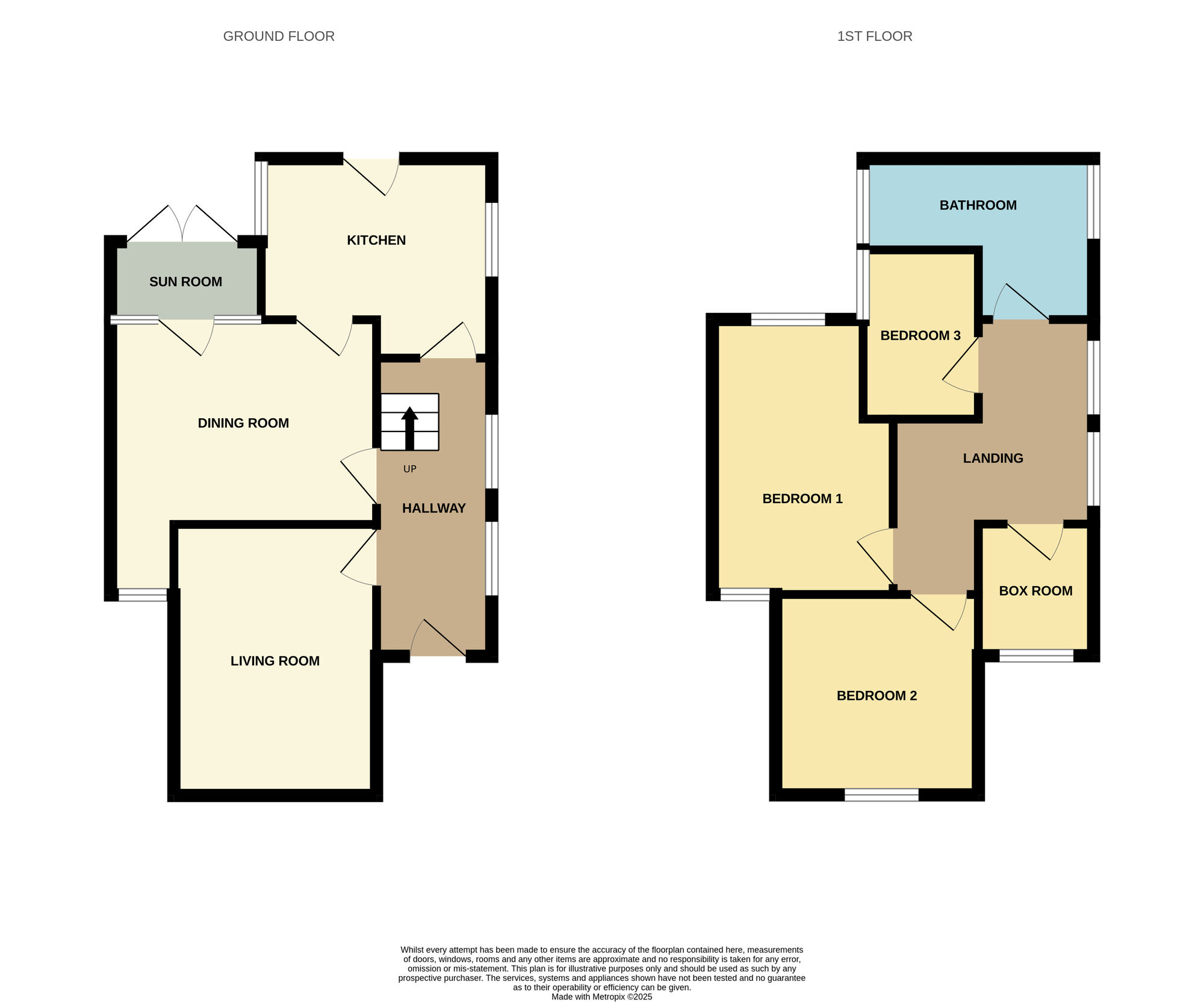 Floorplan of 3 bedroom Detached House for sale, Hough Lane, Wombwell, South Yorkshire, S73